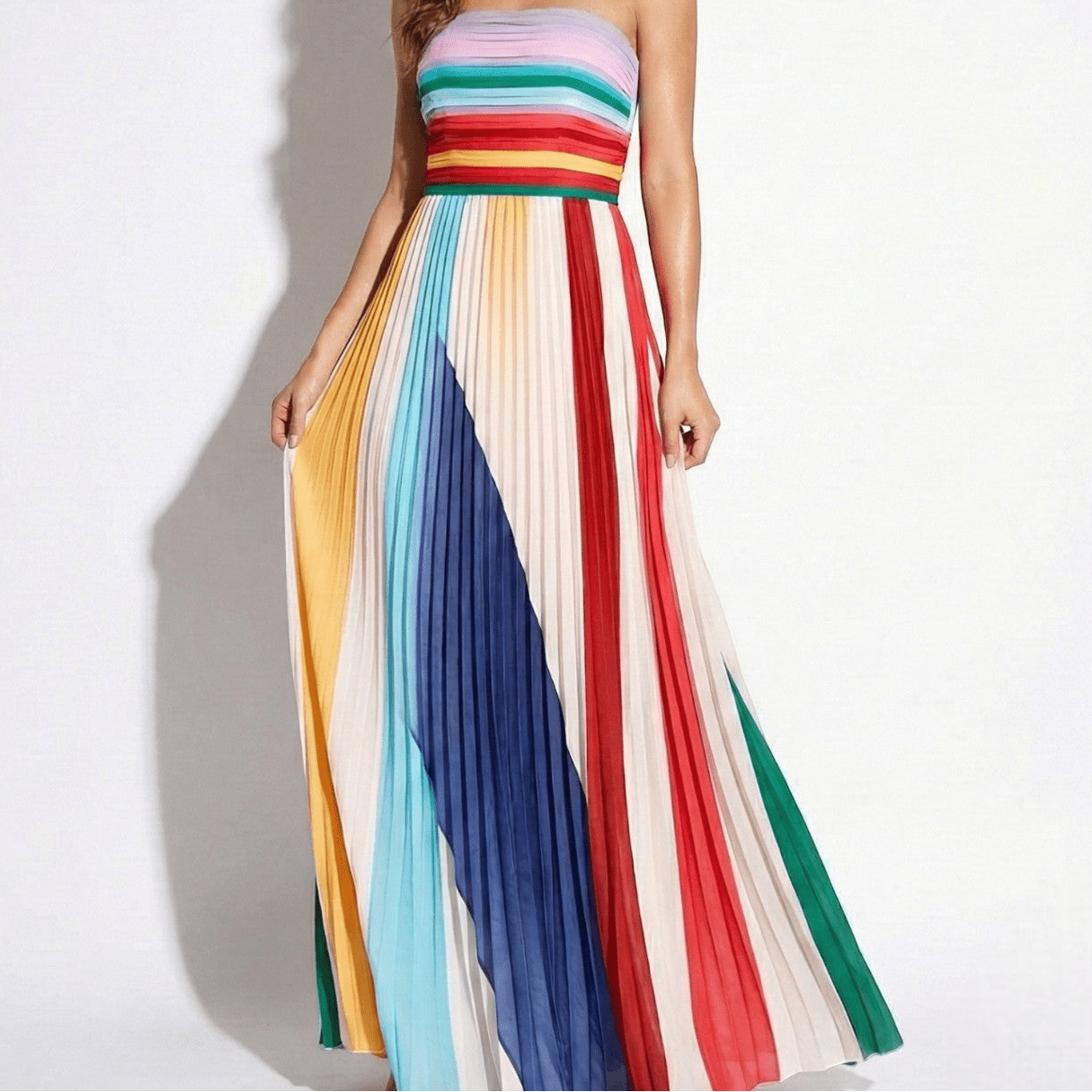 Isla - Women's Pleated Maxi Dress - Dress - S - Parker&Brooks