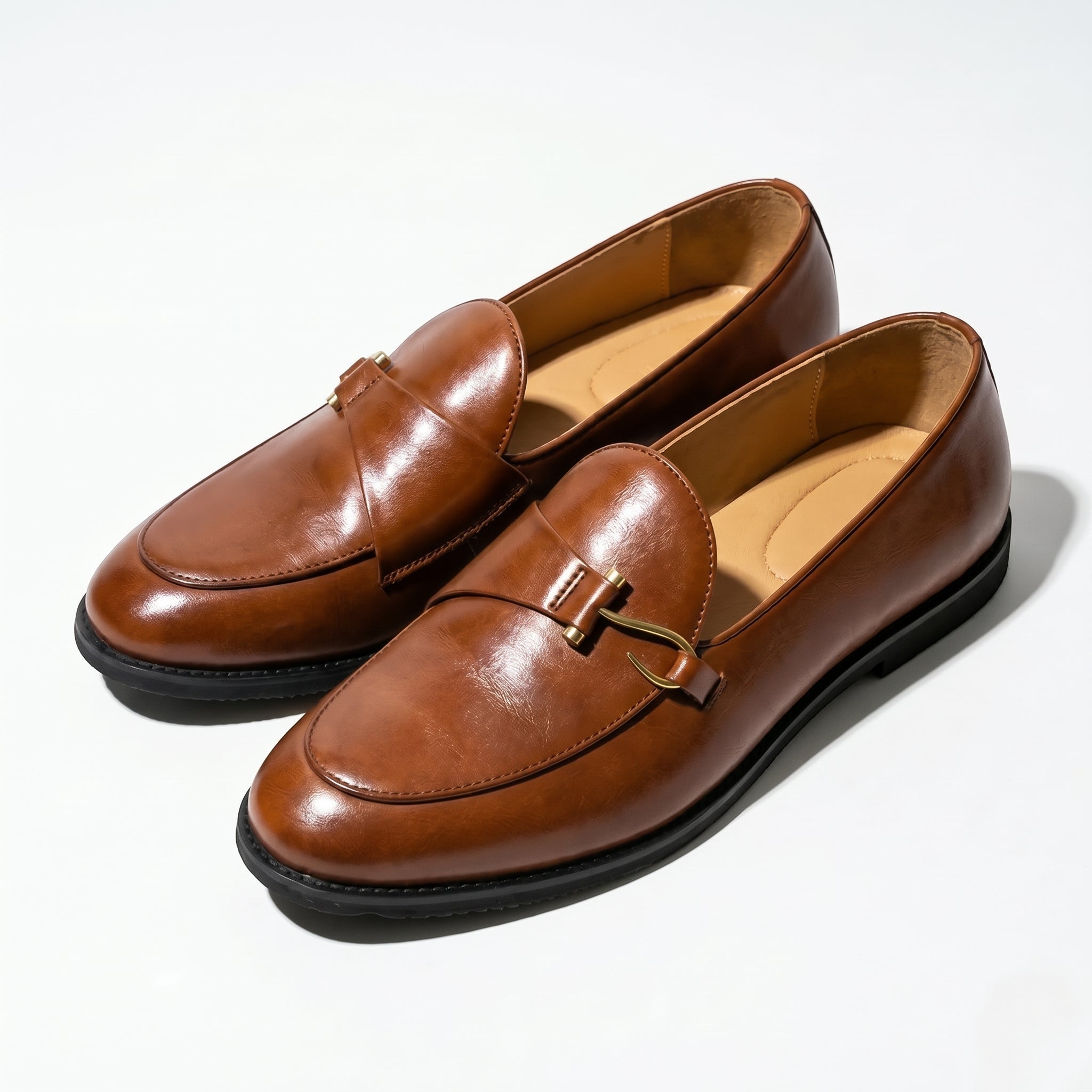 Jack - Men's Classic Formal Loafers - Shoes - Brown - Parker&Brooks