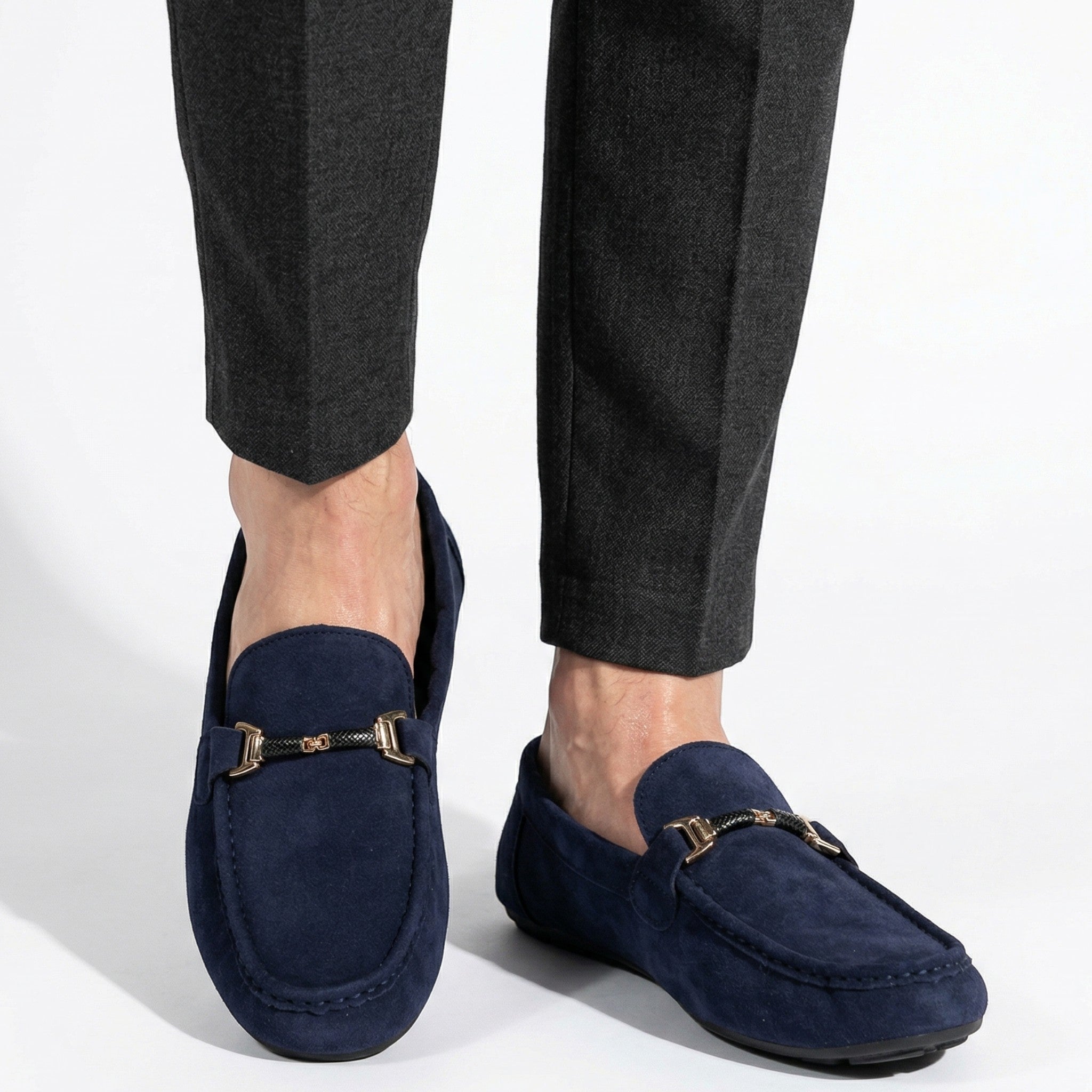 James - Men's Breathable Formal Loafers - Loafers - Blue - Parker&Brooks