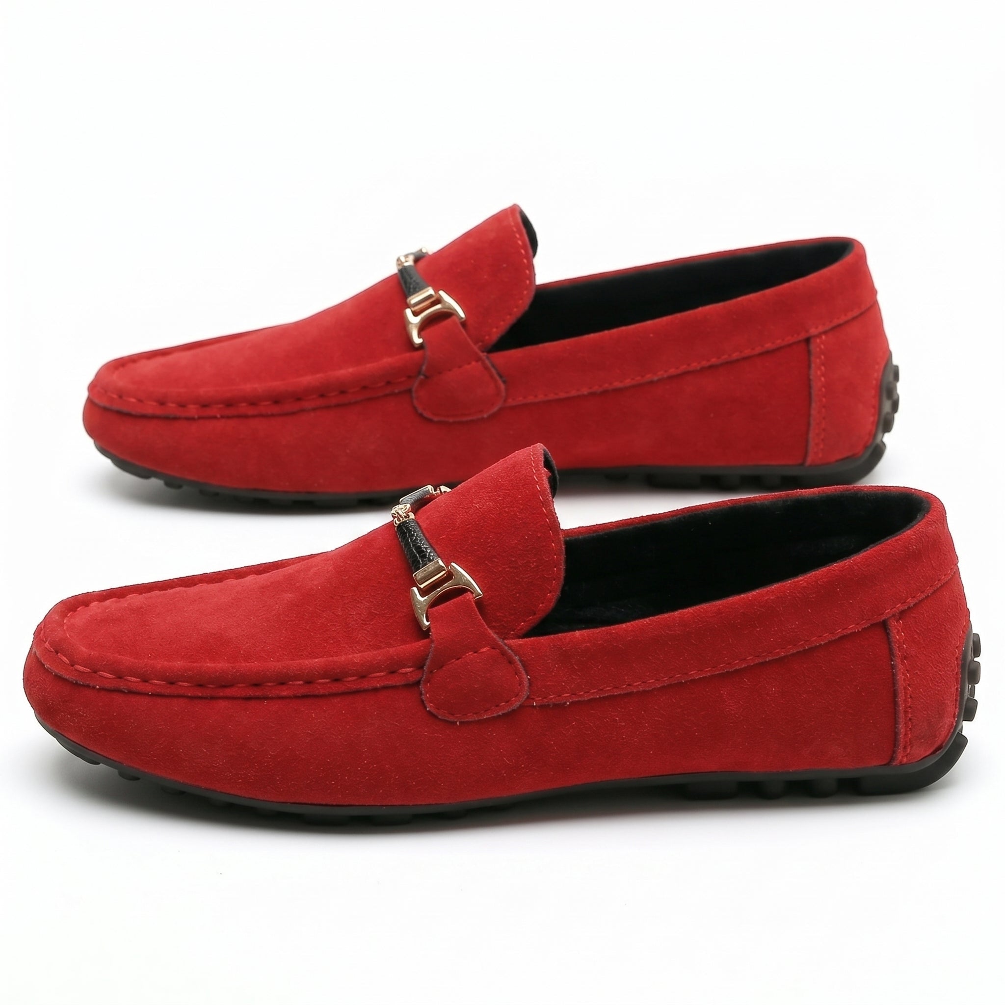 James - Men's Breathable Formal Loafers - Loafers - Red - Parker&Brooks