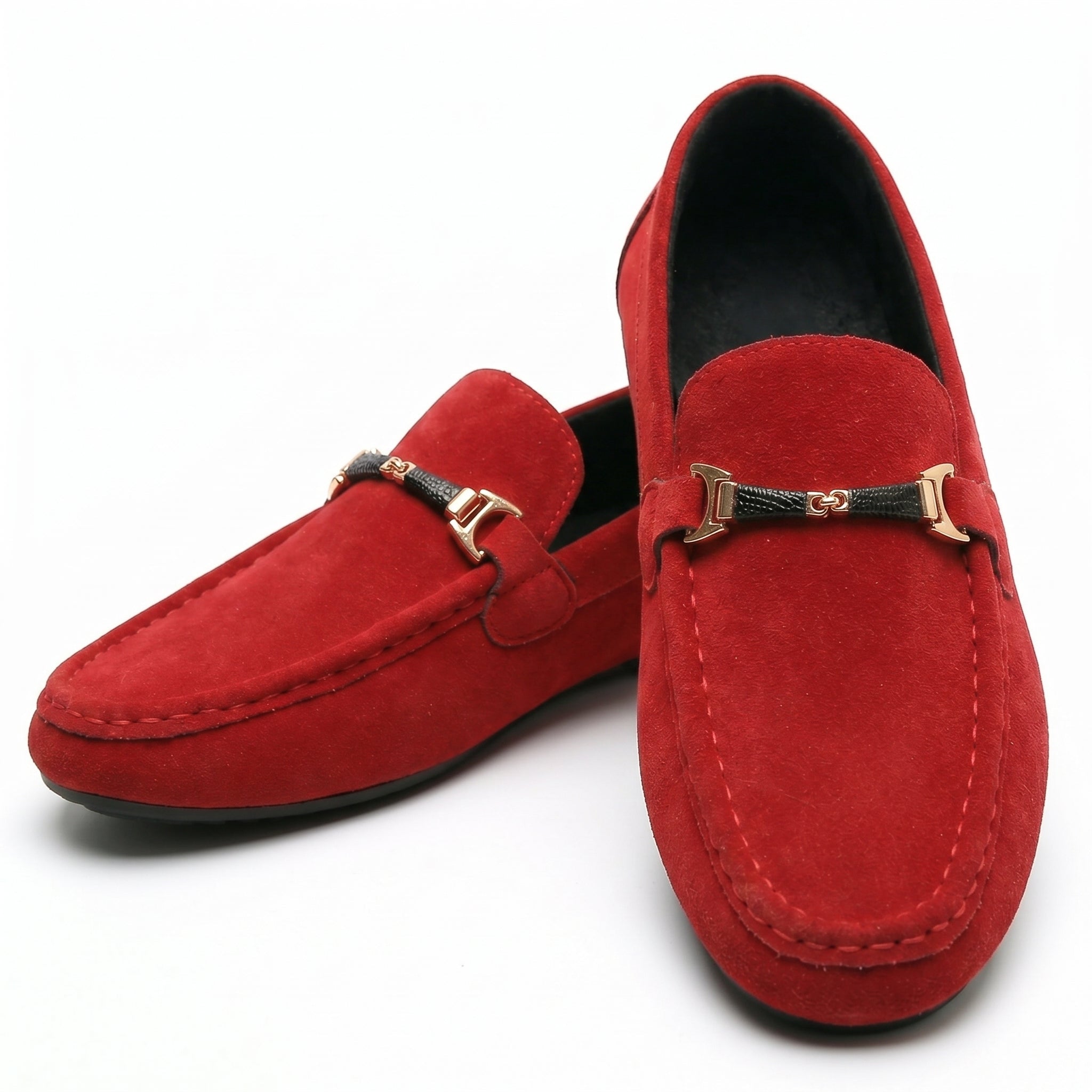 James - Men's Breathable Formal Loafers - Loafers - Red - Parker&Brooks