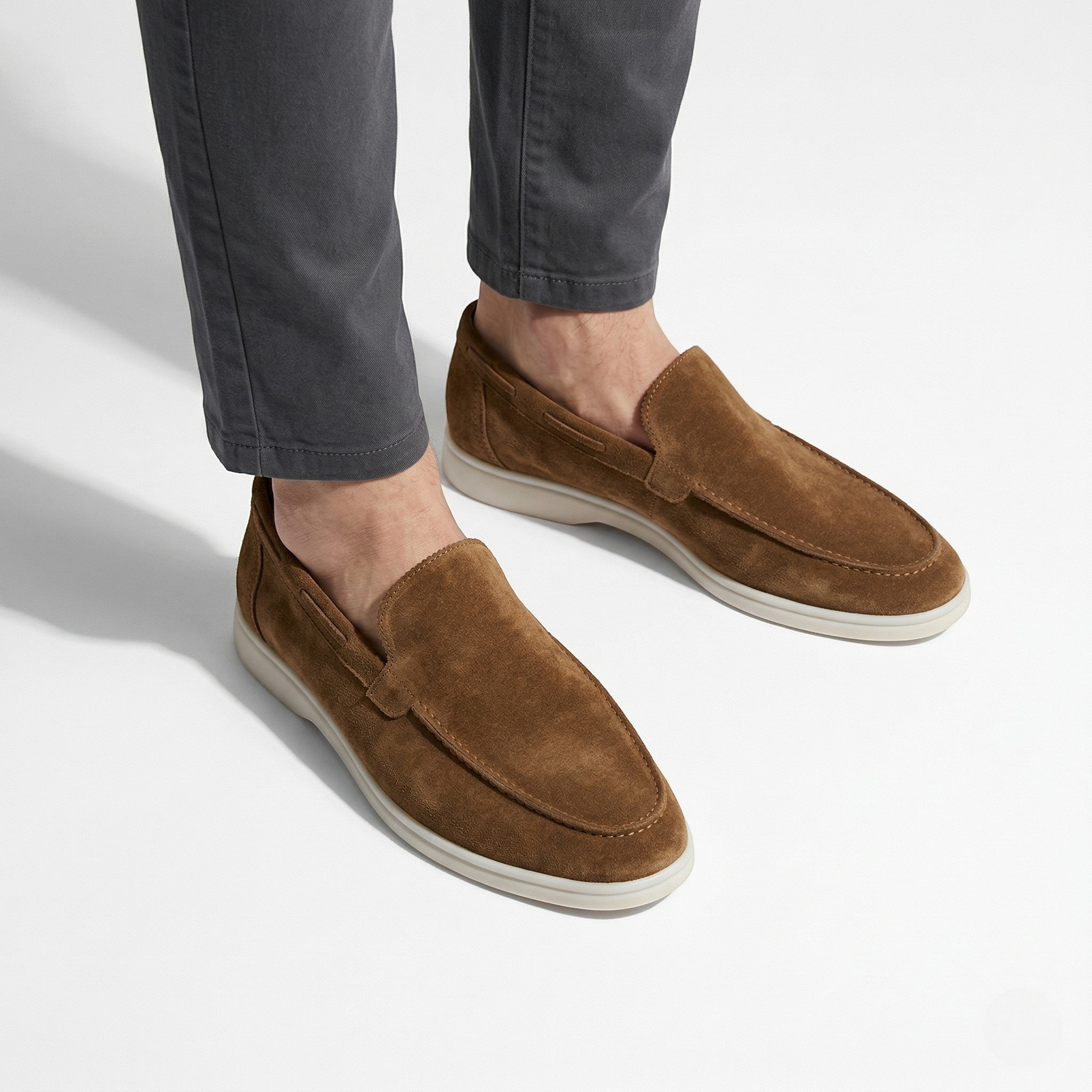 James - Men's Orthopedic Slip - On Loafers - Loafers - Light Brown - Parker&Brooks