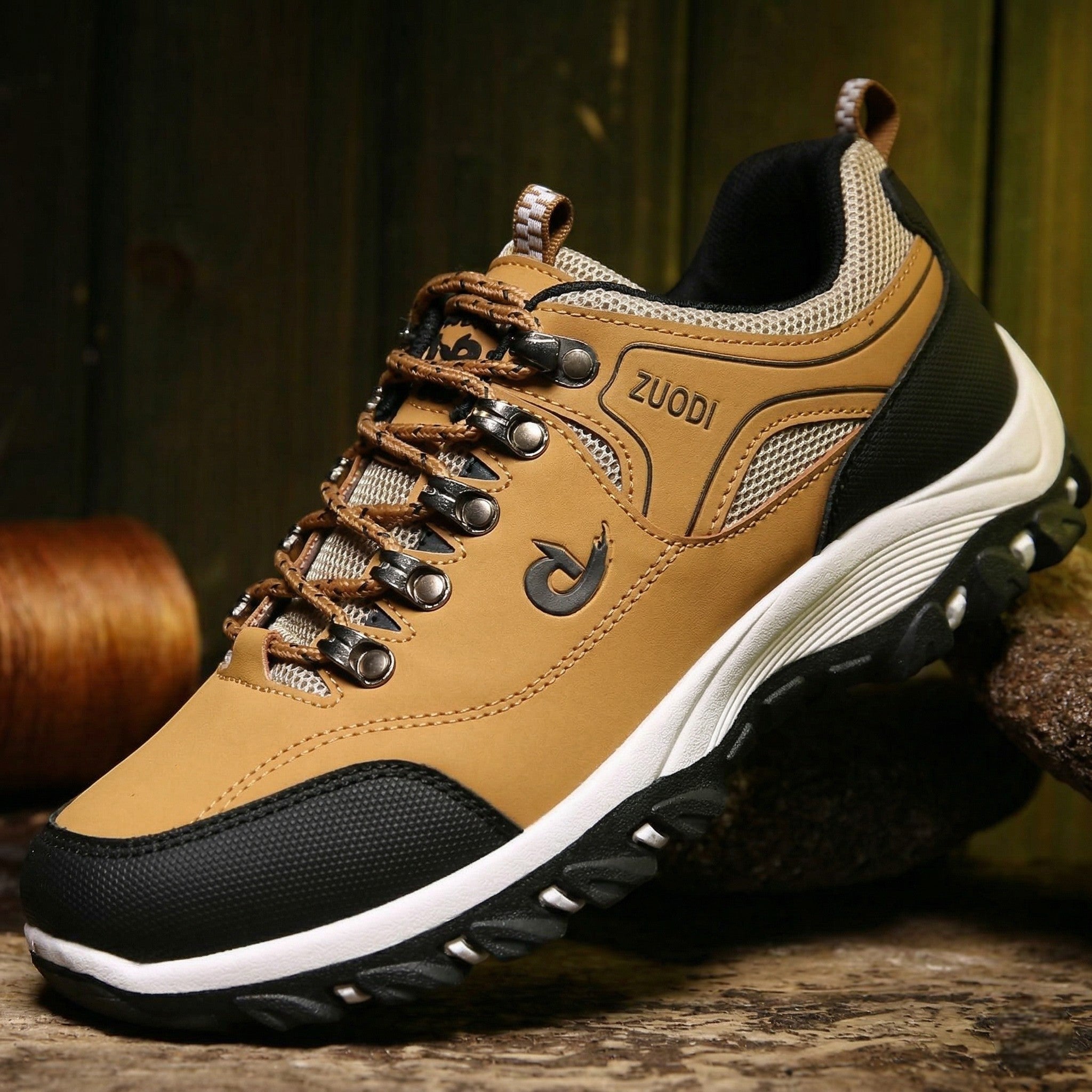 John - Men's Orthopedic Breathable Sneakers - Orthopaedic Shoes - Brown - Parker&Brooks