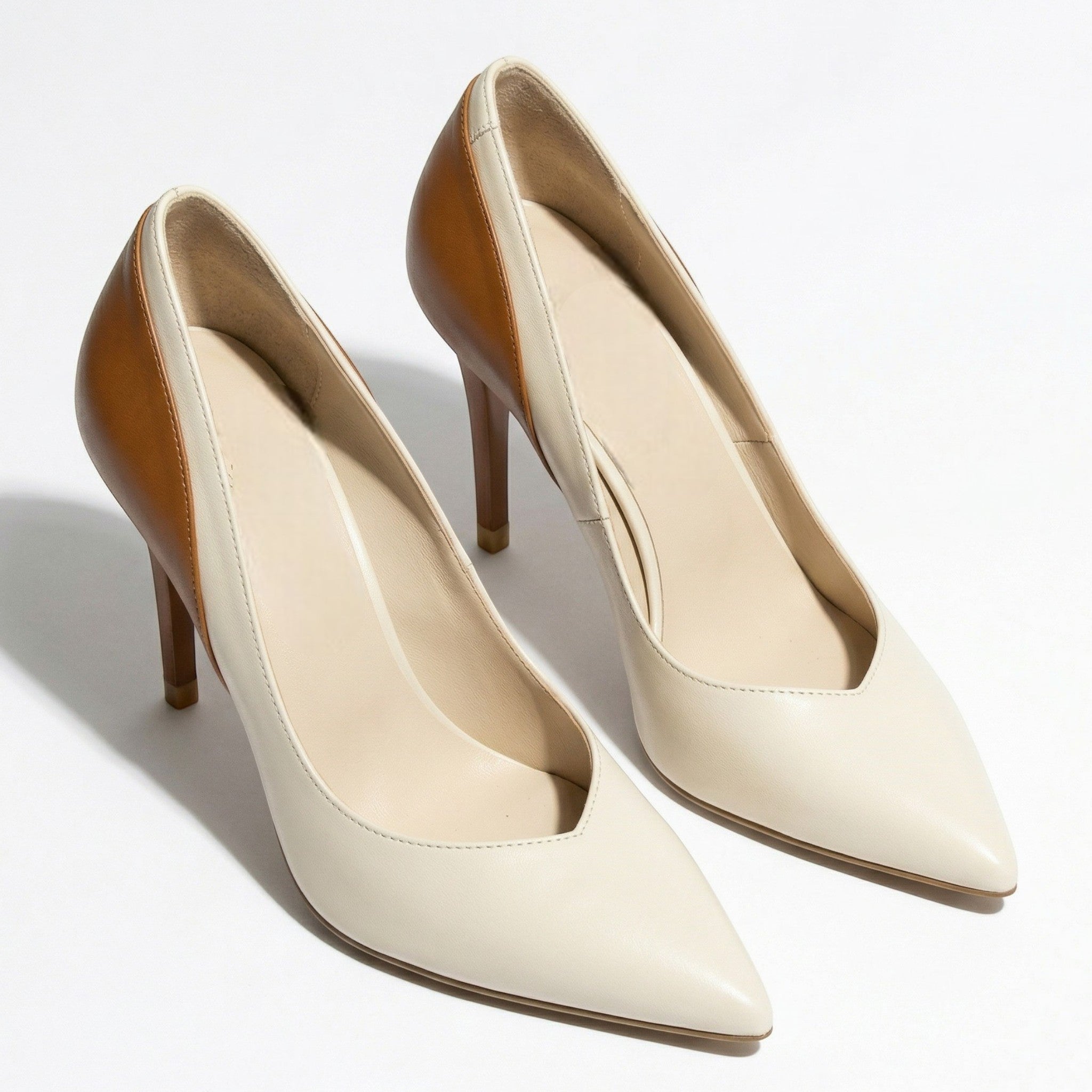Jona - Women's Sleek Office Stiletto Heels - Heels - Ivory - Parker&Brooks