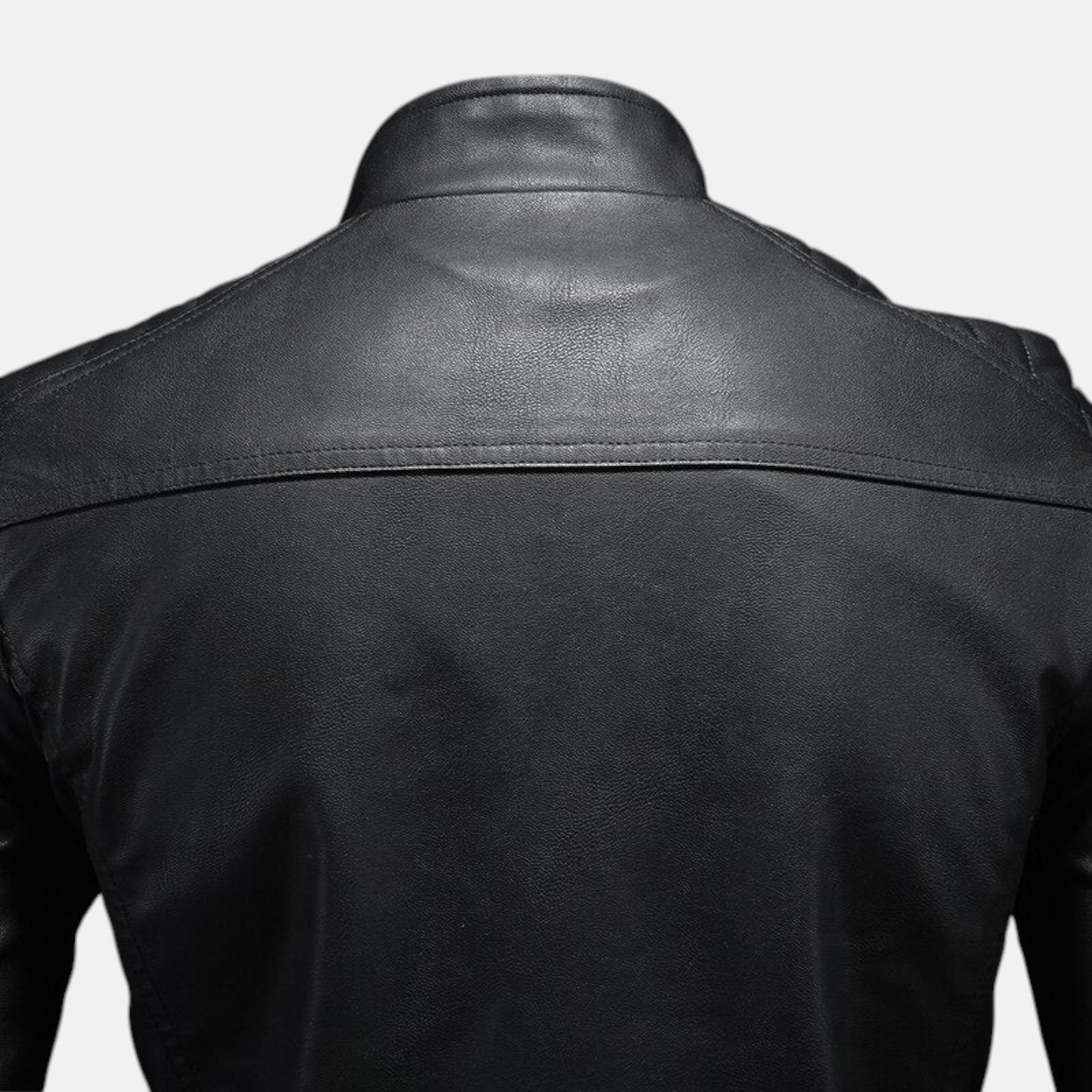 Men's Full-zipped Jacket with Quilted Shoulder