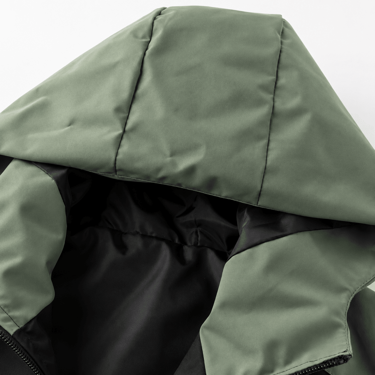 Jonas - Men's Hooded Colorblock Windbreaker Jacket with Zip Pockets - Sport Jackets - Green - Parker&Brooks