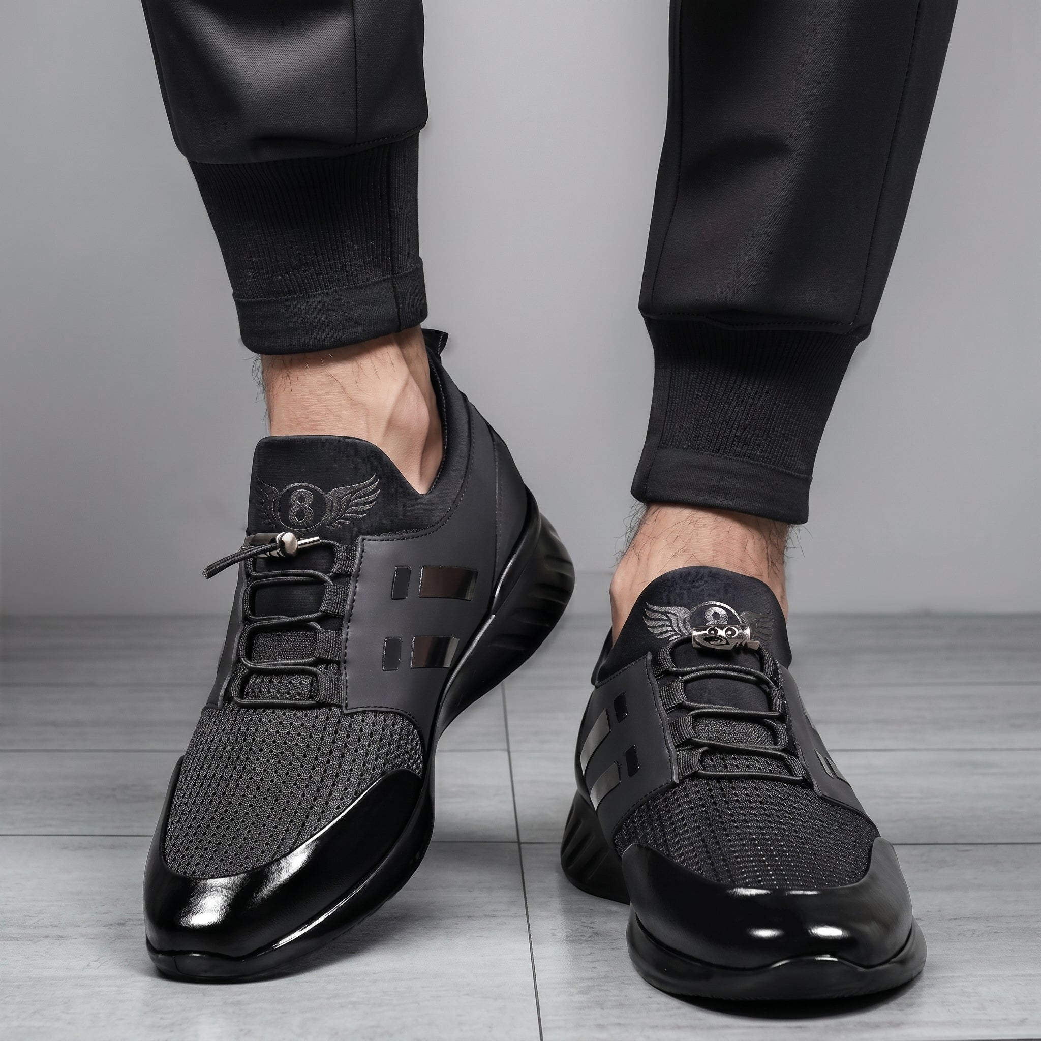 Jordan - Men's Breathable Low-Top Smart Casual Sneaker - Sneakers - Black - Parker&Brooks