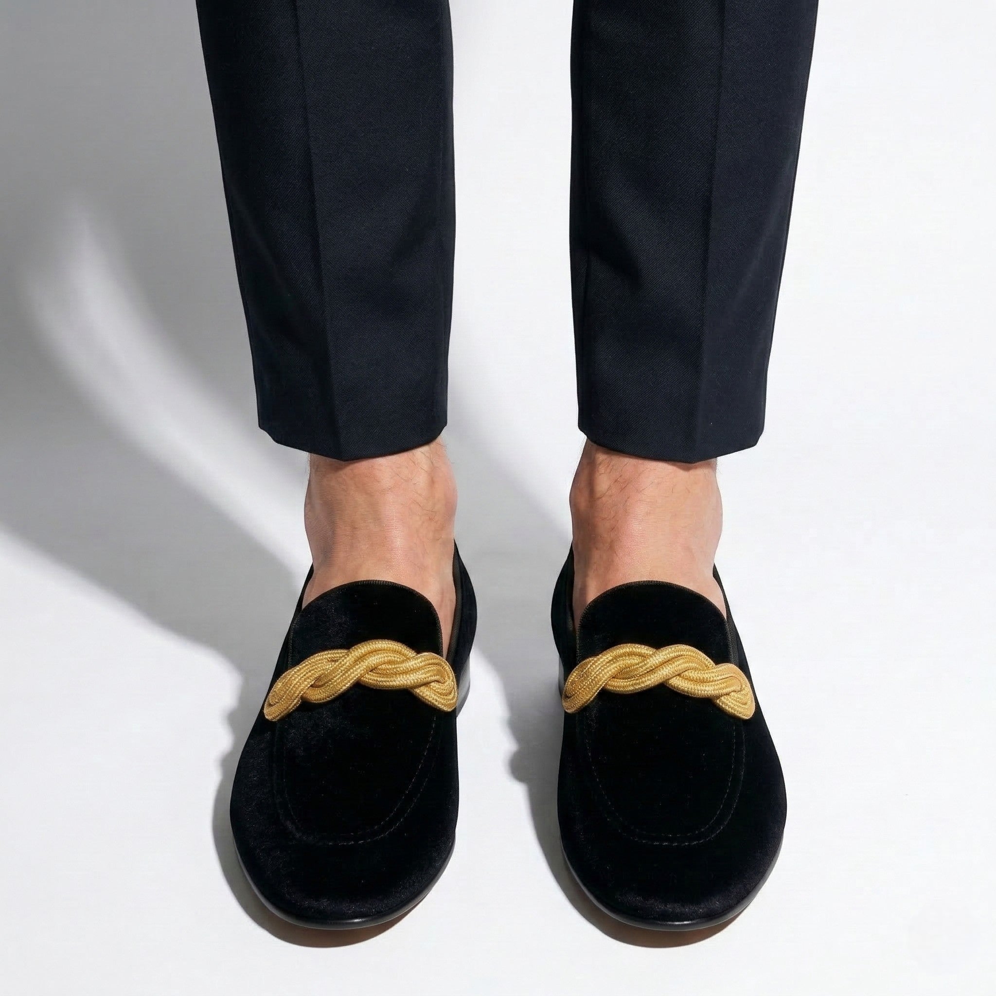 Julian - Men's Soft - Textured Loafers - Shoes - Black - Parker&Brooks