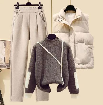 Karolin - Stylish Women's Set with Pants, Vest, and Sweater