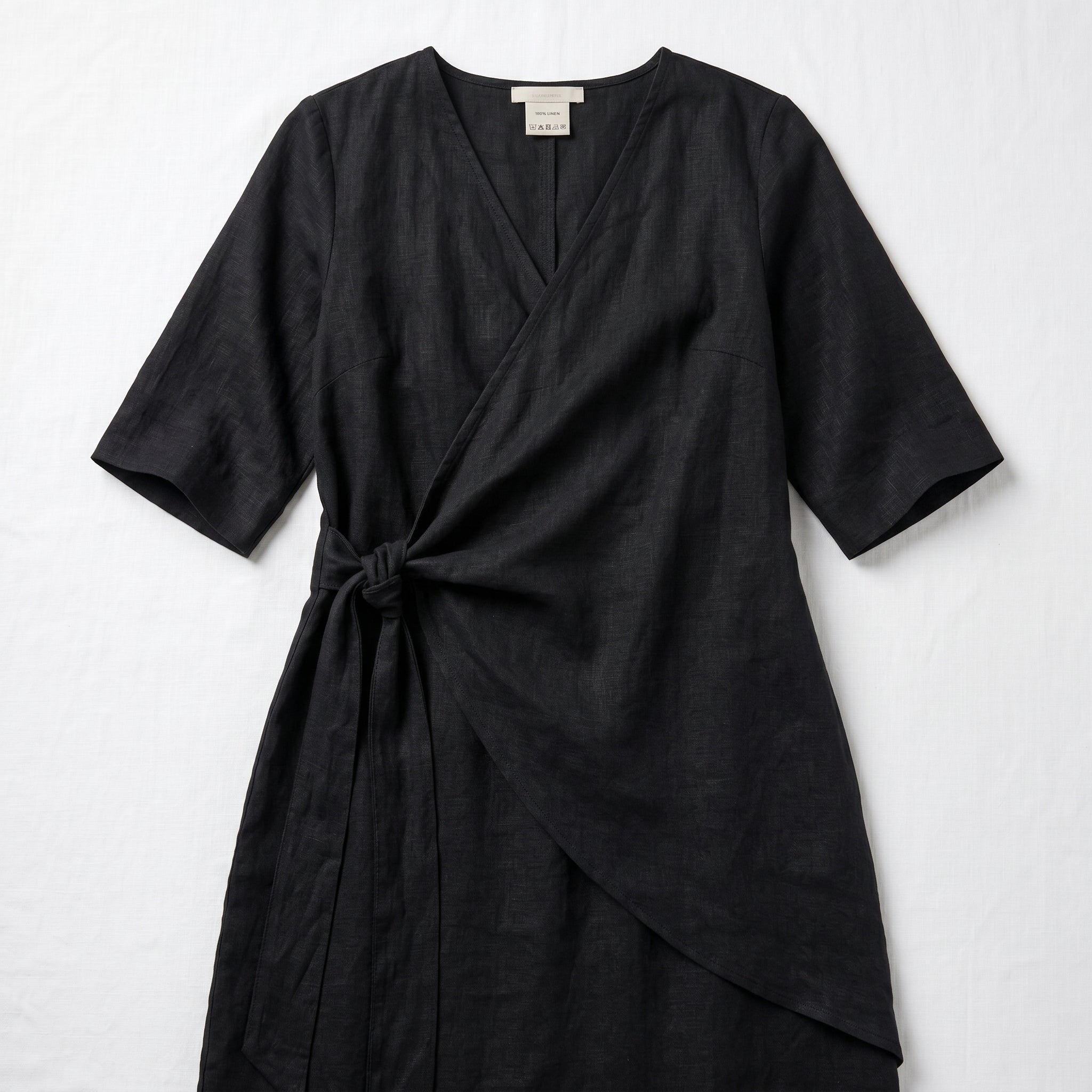 Kate - Women's Asymmetric Summer Mini Dress - Mini Dresses - Black - Parker&Brooks