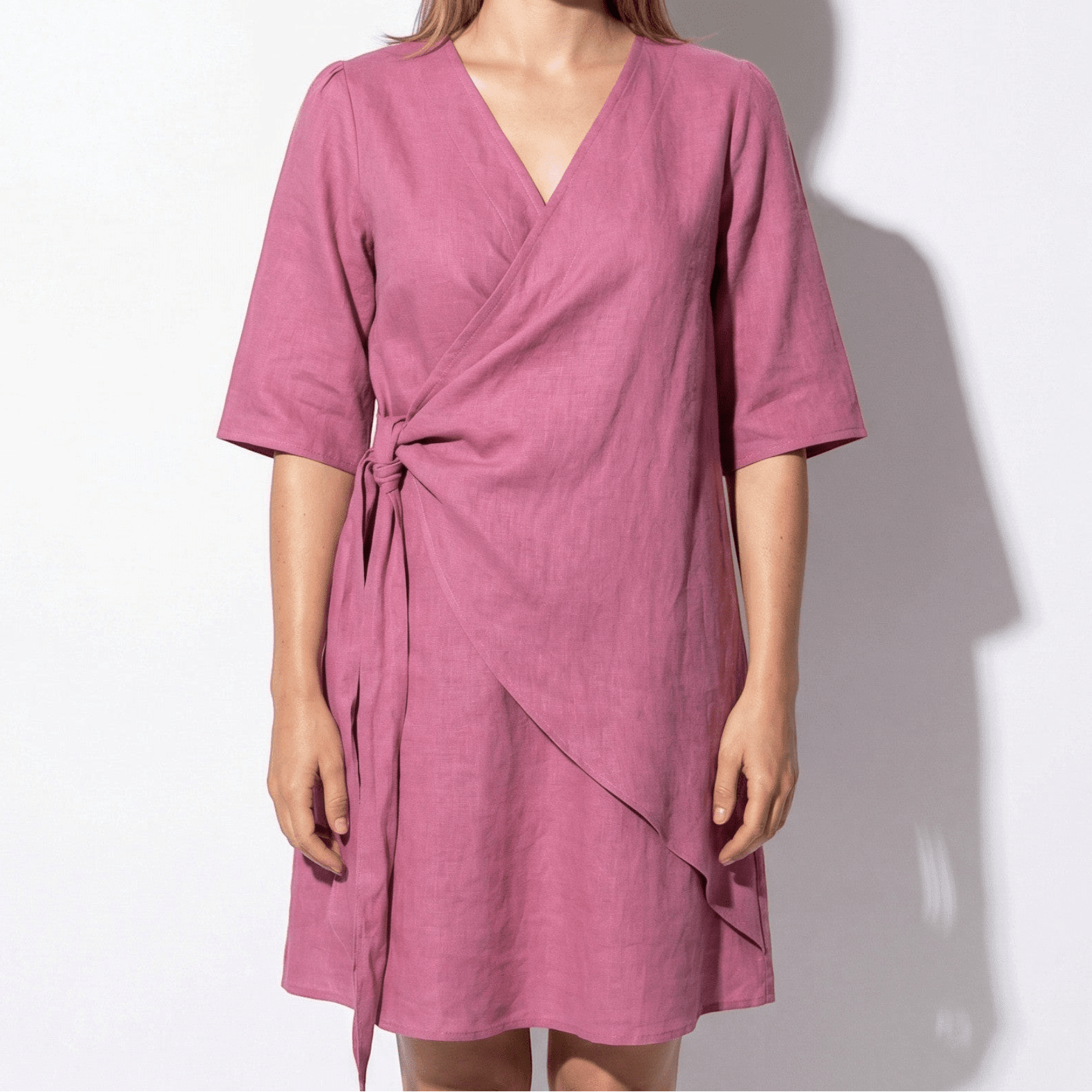 Kate - Women's Asymmetric Summer Mini Dress - Mini Dresses - Pink - Parker&Brooks