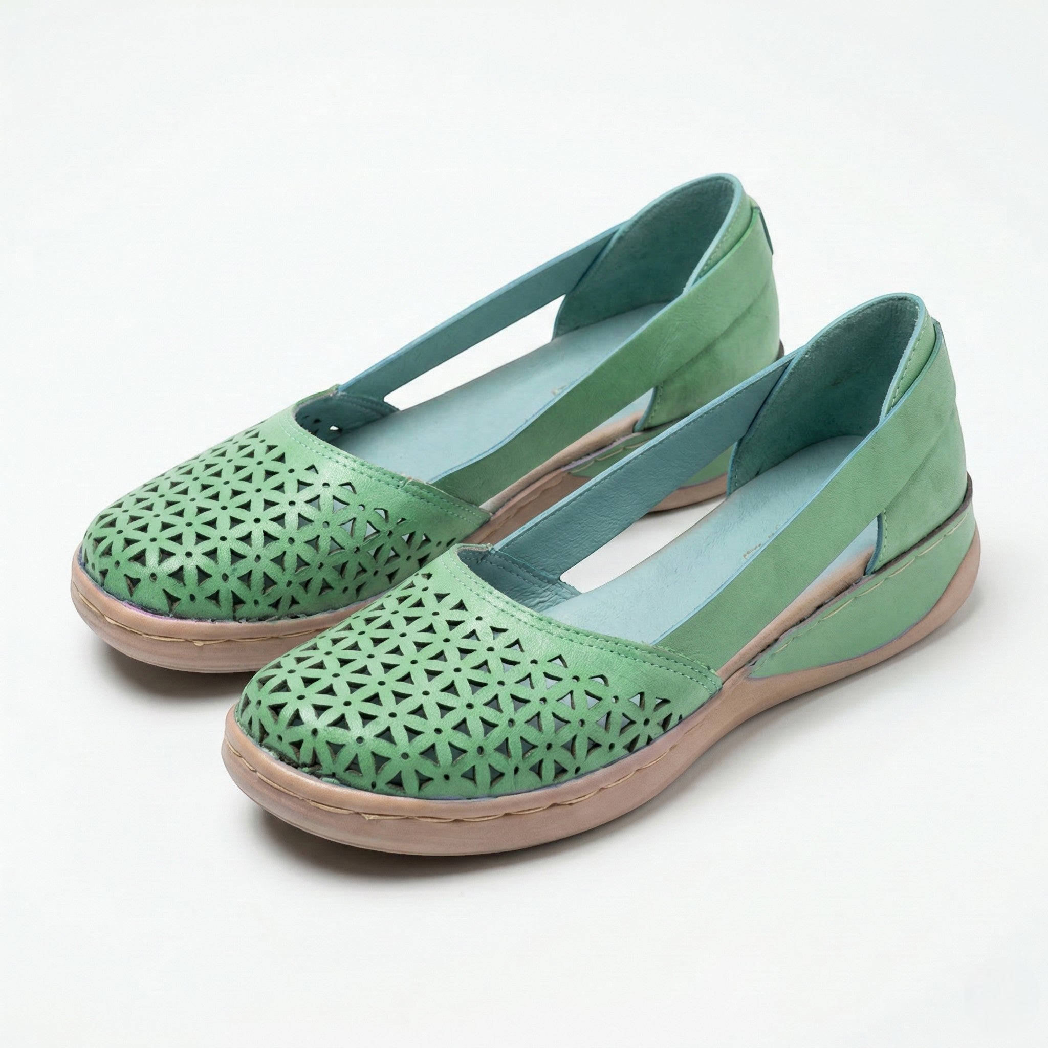 Lily - Women's Orthopedic Breathable Loafers - Loafers - Green - Parker&Brooks