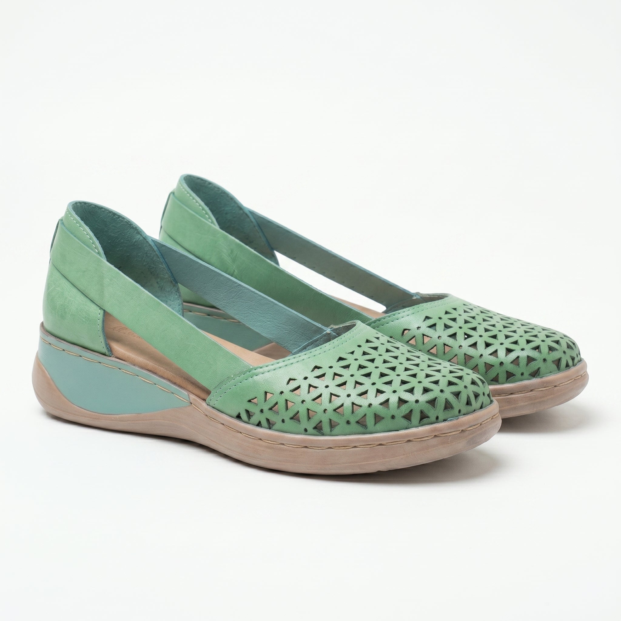 Lily - Women's Orthopedic Breathable Loafers - Loafers - Green - Parker&Brooks