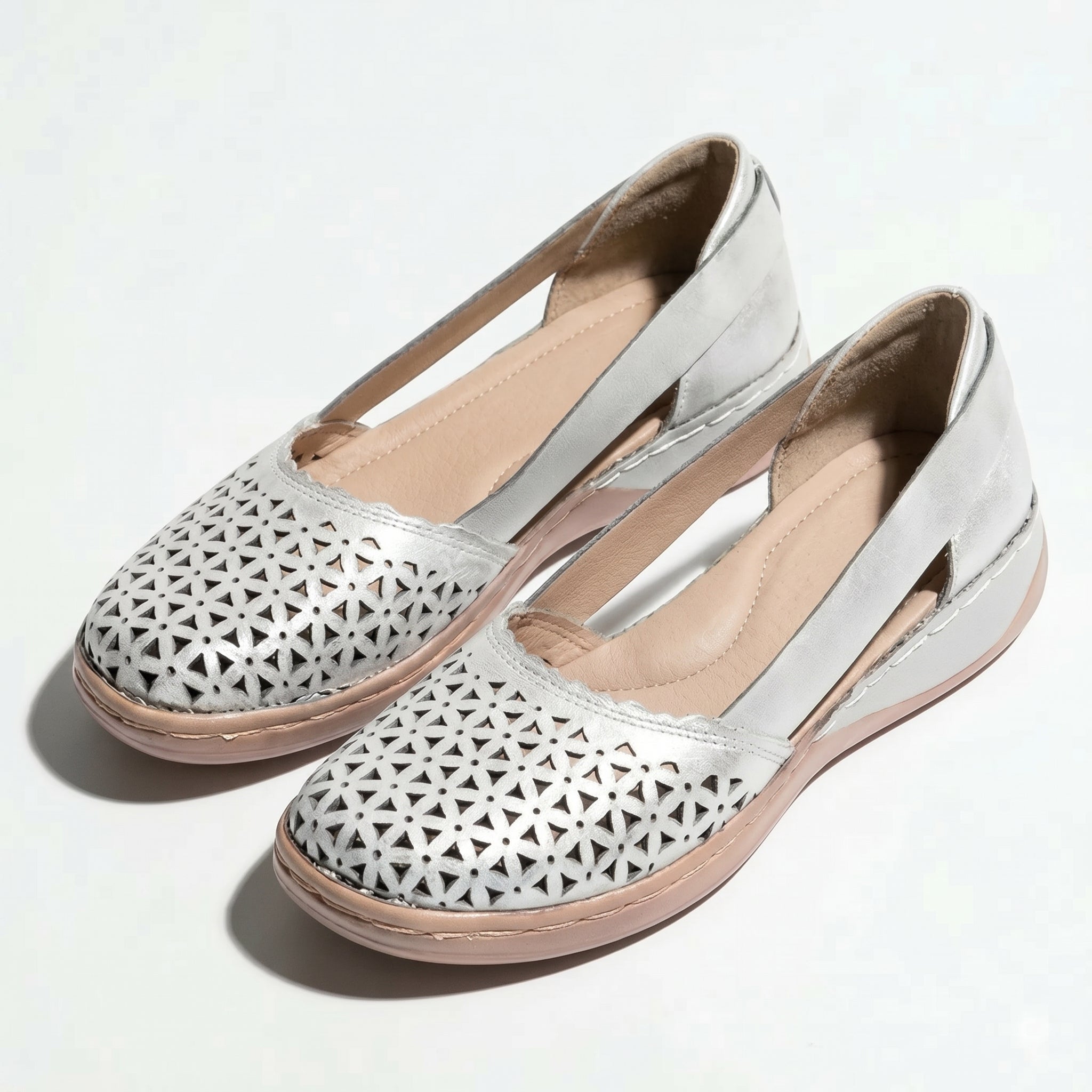 Lily - Women's Orthopedic Breathable Loafers - Loafers - White - Parker&Brooks