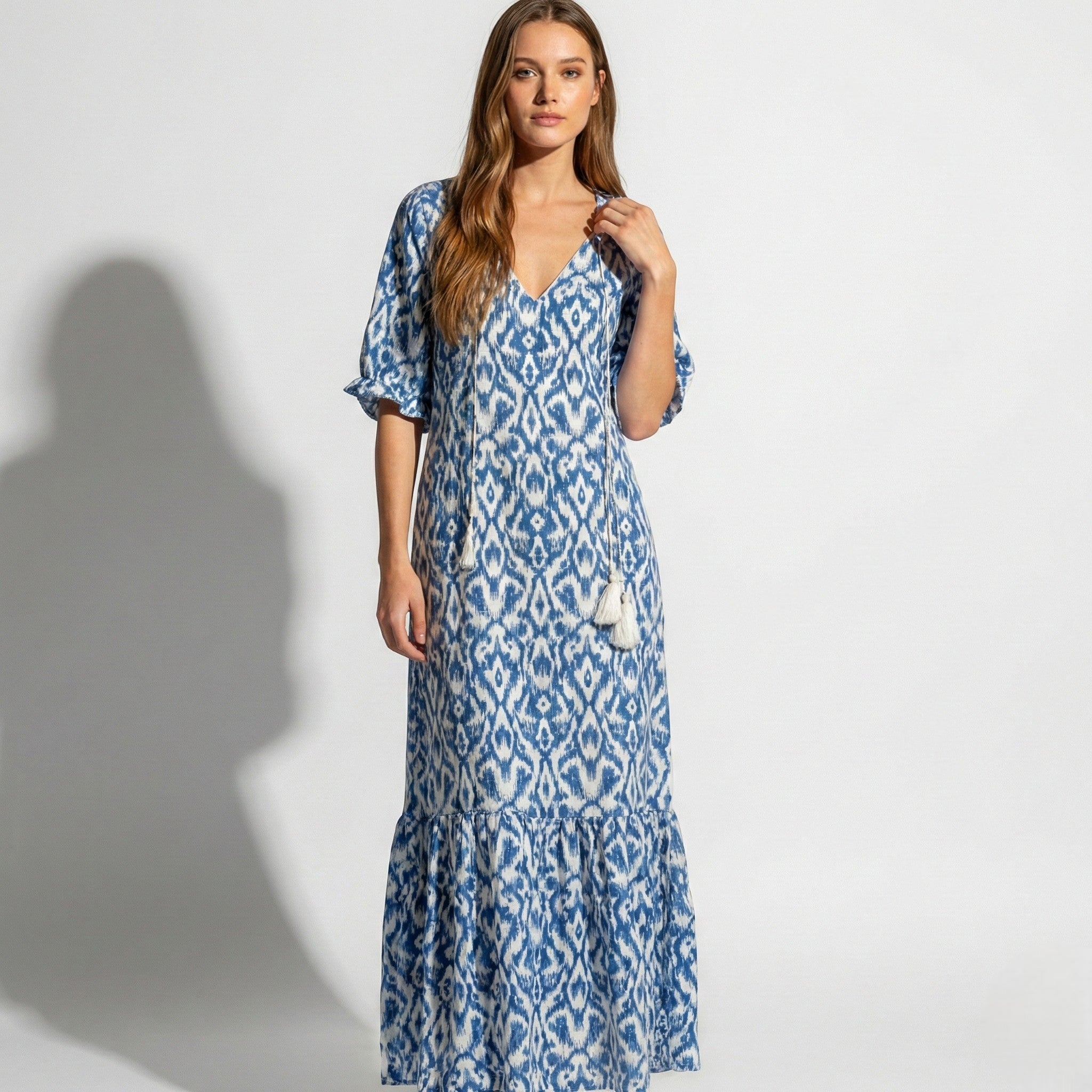 Lucy - Women's Summer Maxi Dress - Dresses - Blue - Parker&Brooks