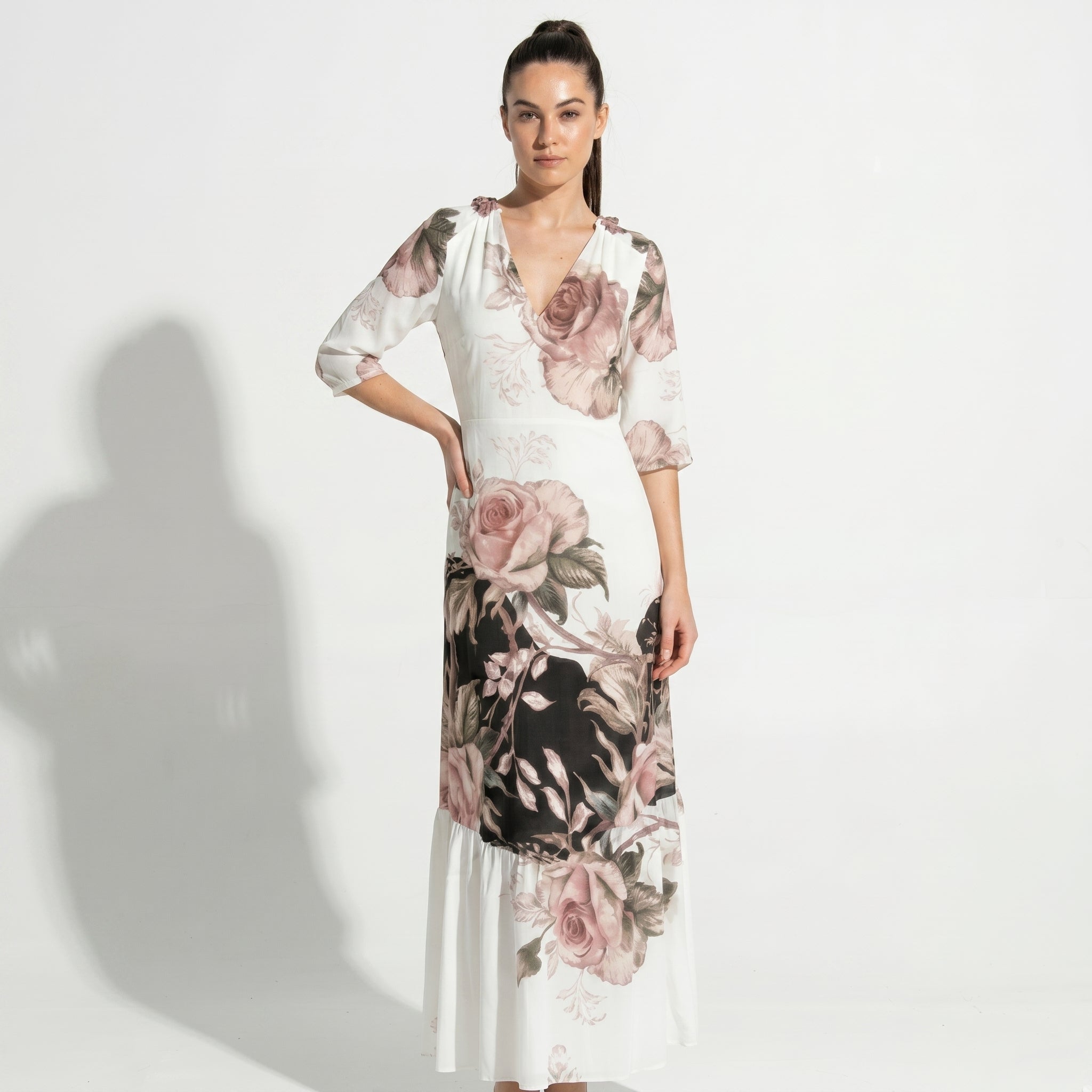 Lucy - Women's Summer Maxi Dress - Dresses - Black - Parker&Brooks