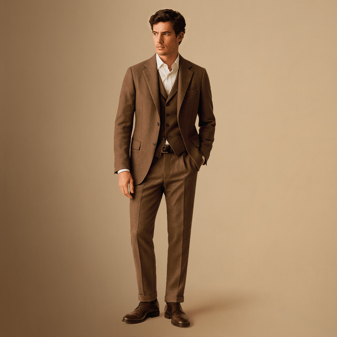 Lukas - Three-Piece Wool Suit for Business