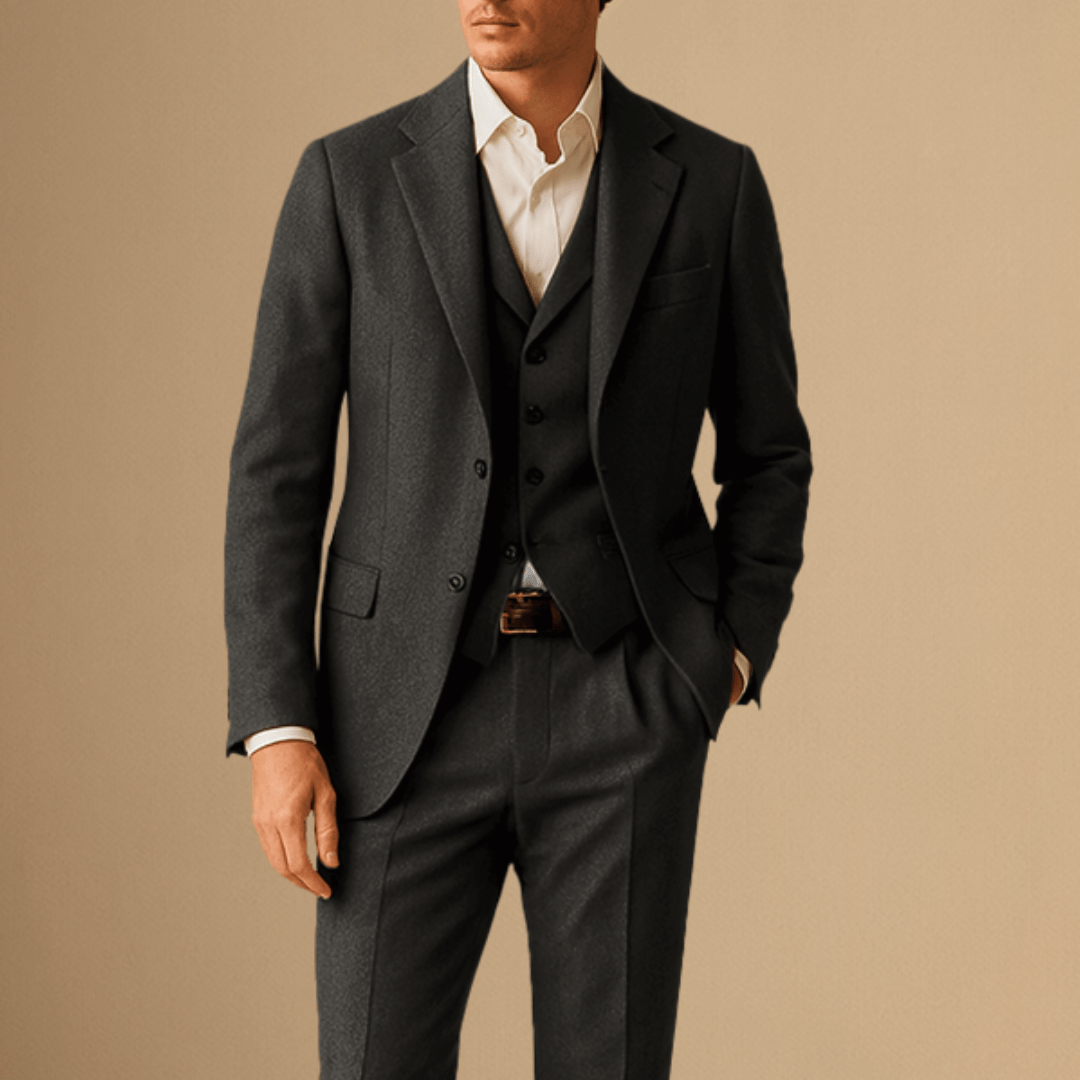 Lukas - Three-Piece Wool Suit for Business