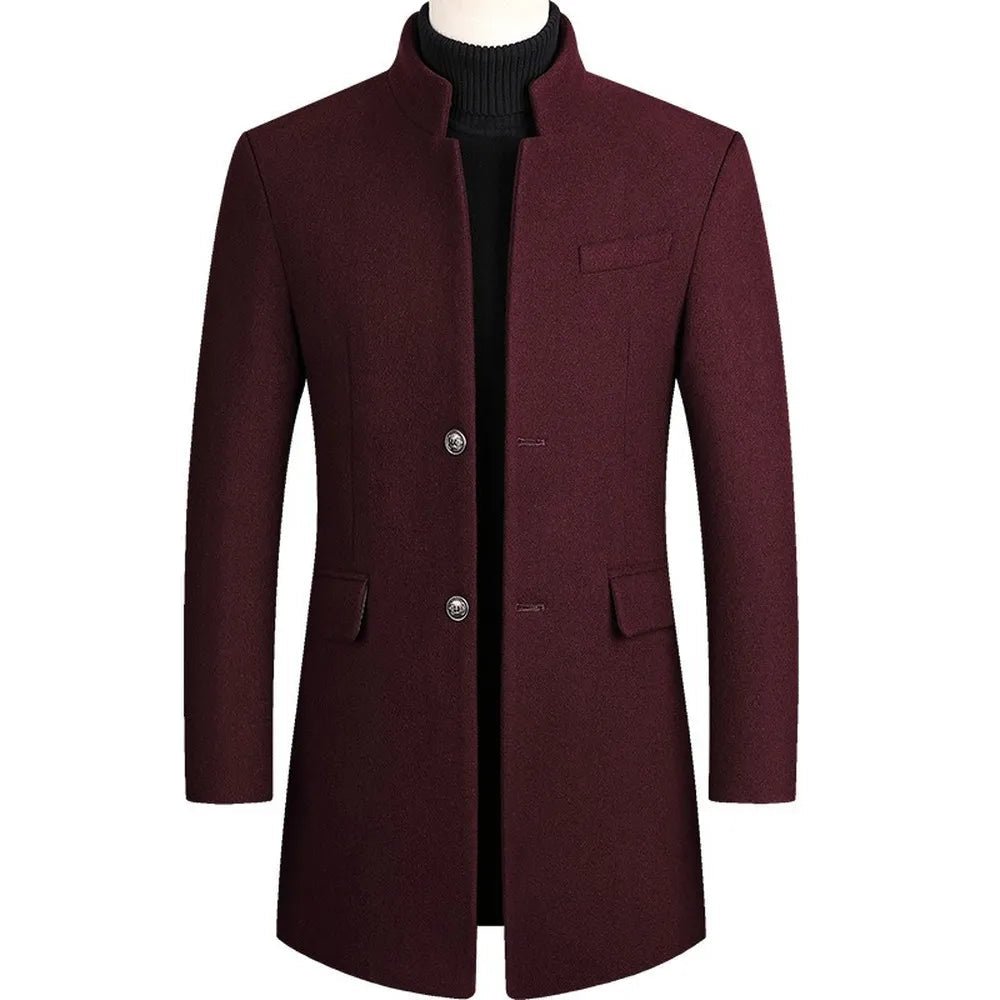 Lukas - Wool Coat with Stand-Up Collar