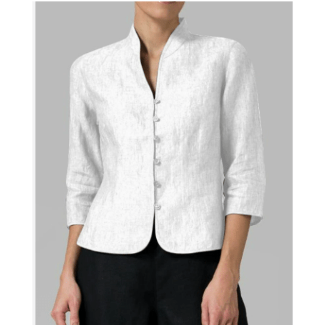 Mara – Exquisite Ladies' Blouse with Stand-Up Collar