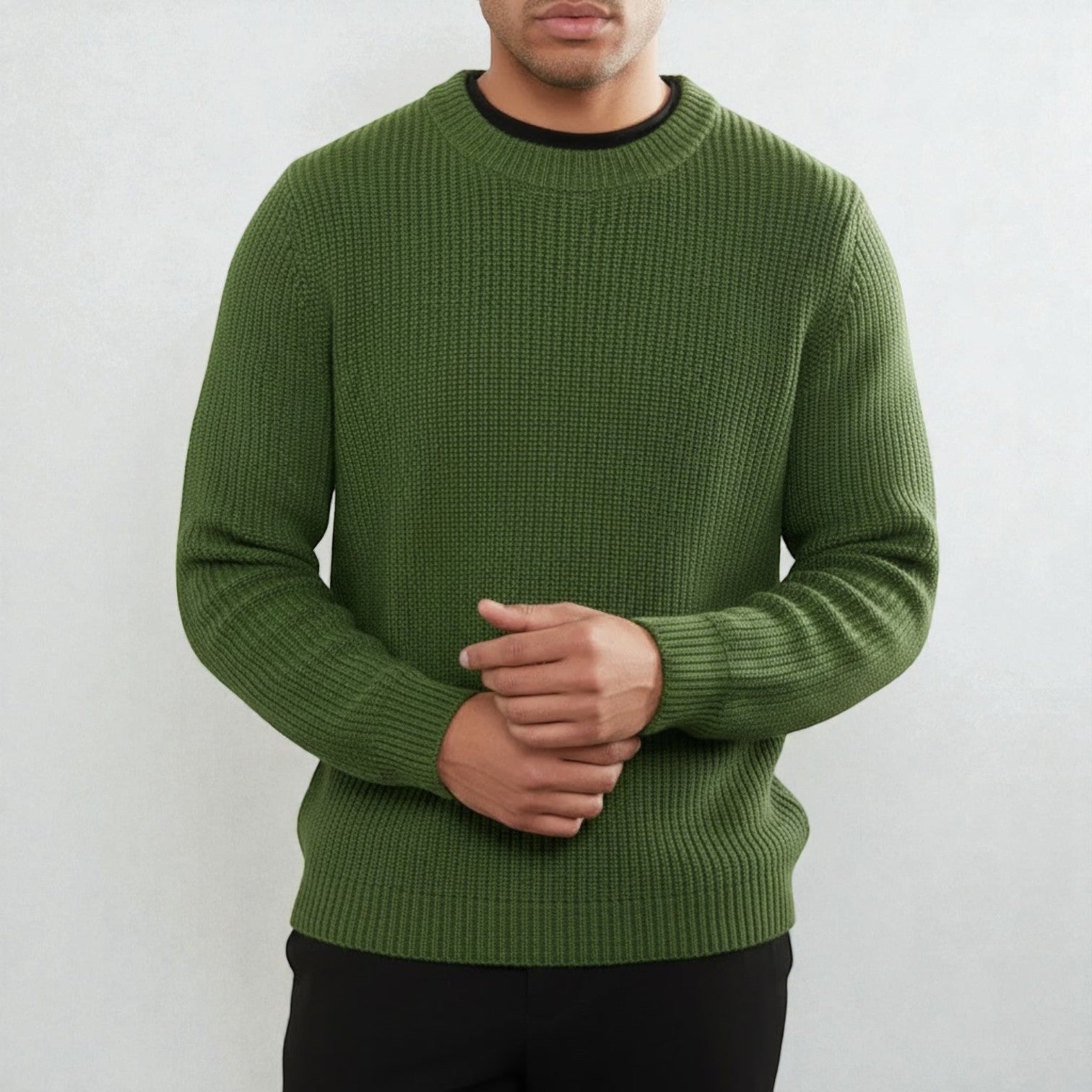 Marcel – Men's Wool Knit Sweater Crew Neck