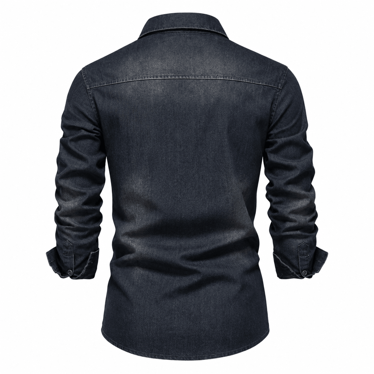 Marcus - Men's Western Style Shirt with Chest Pockets - Shirts - Navy - Parker&Brooks
