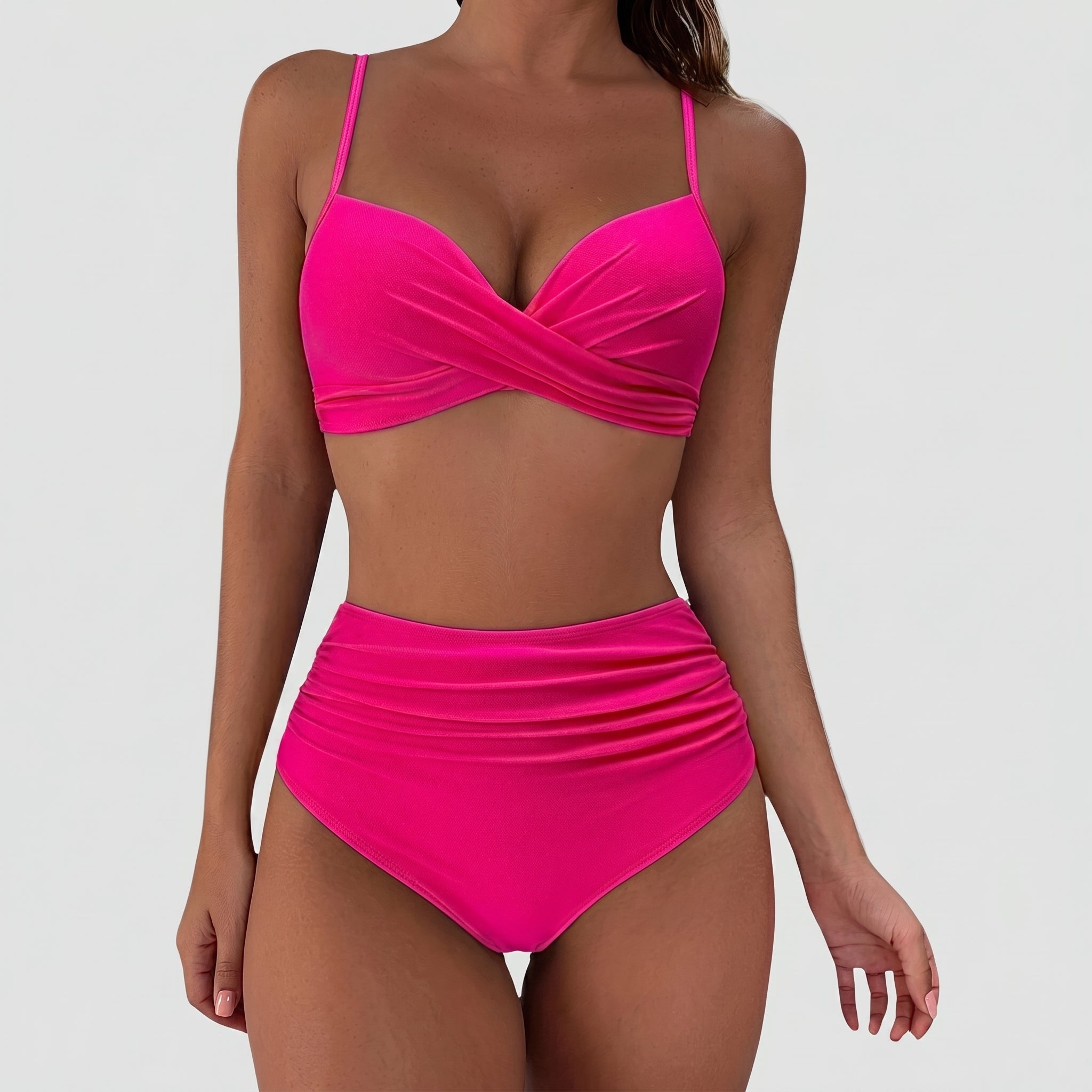 Maya - Women's Summer High-Waisted Twist Front Bikini