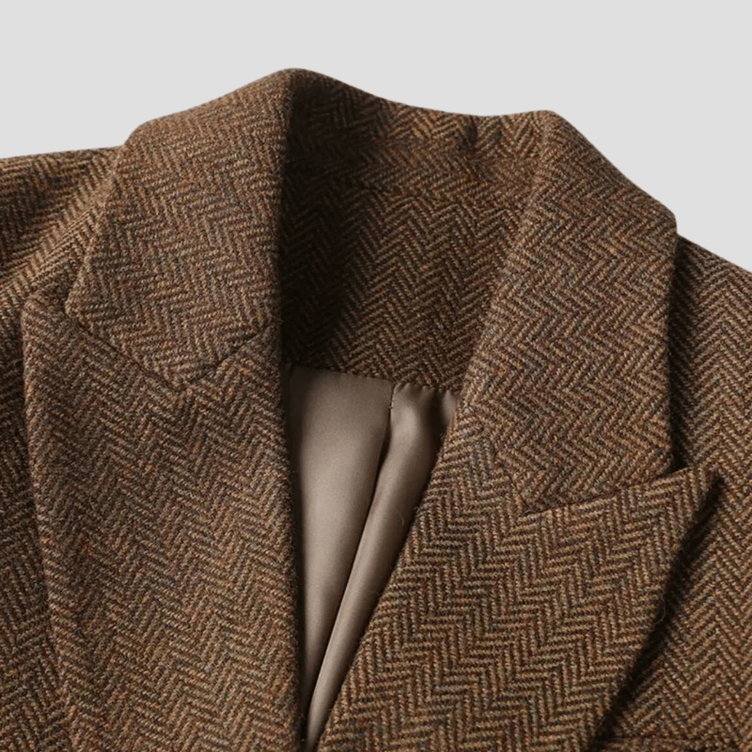 Mia - Double-Breasted Coat with Button Closure