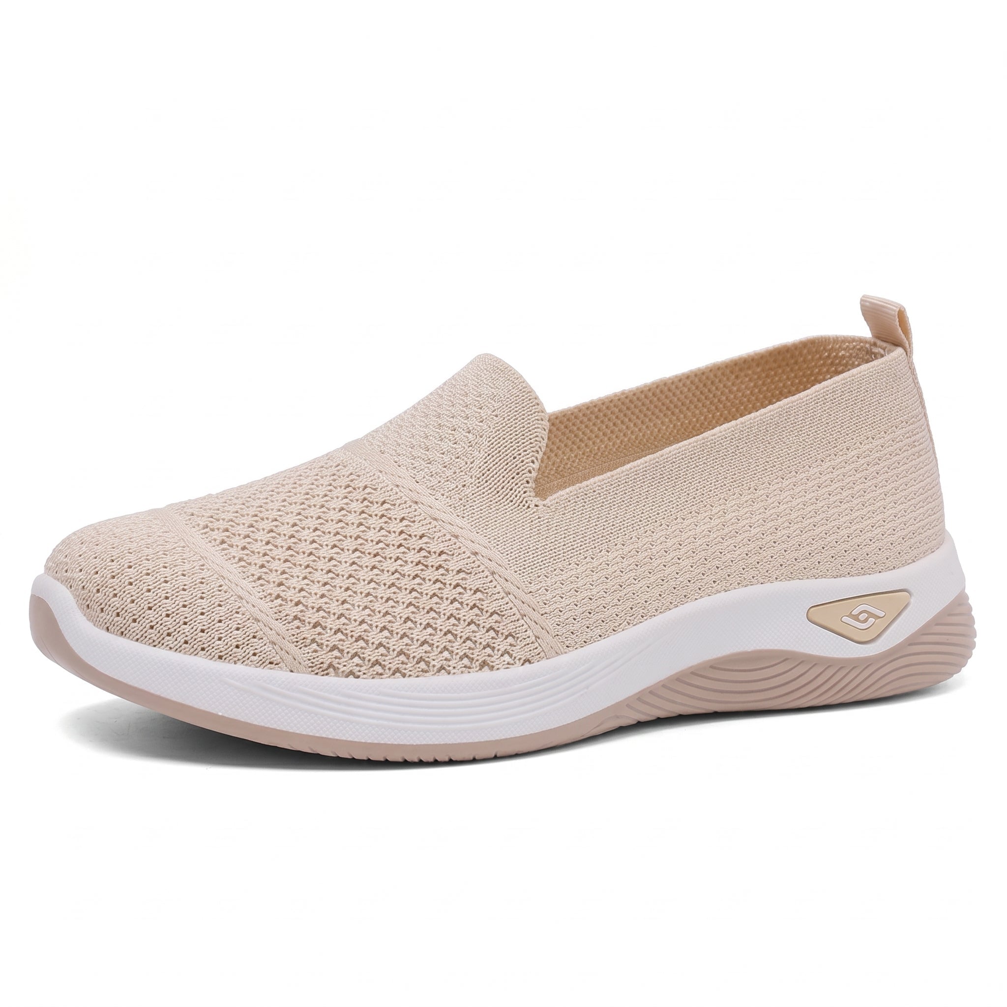 Monika - Women's Orthopedic Cushioned Slip-On Sneaker - Orthopaedic Shoes - Beige - Parker&Brooks