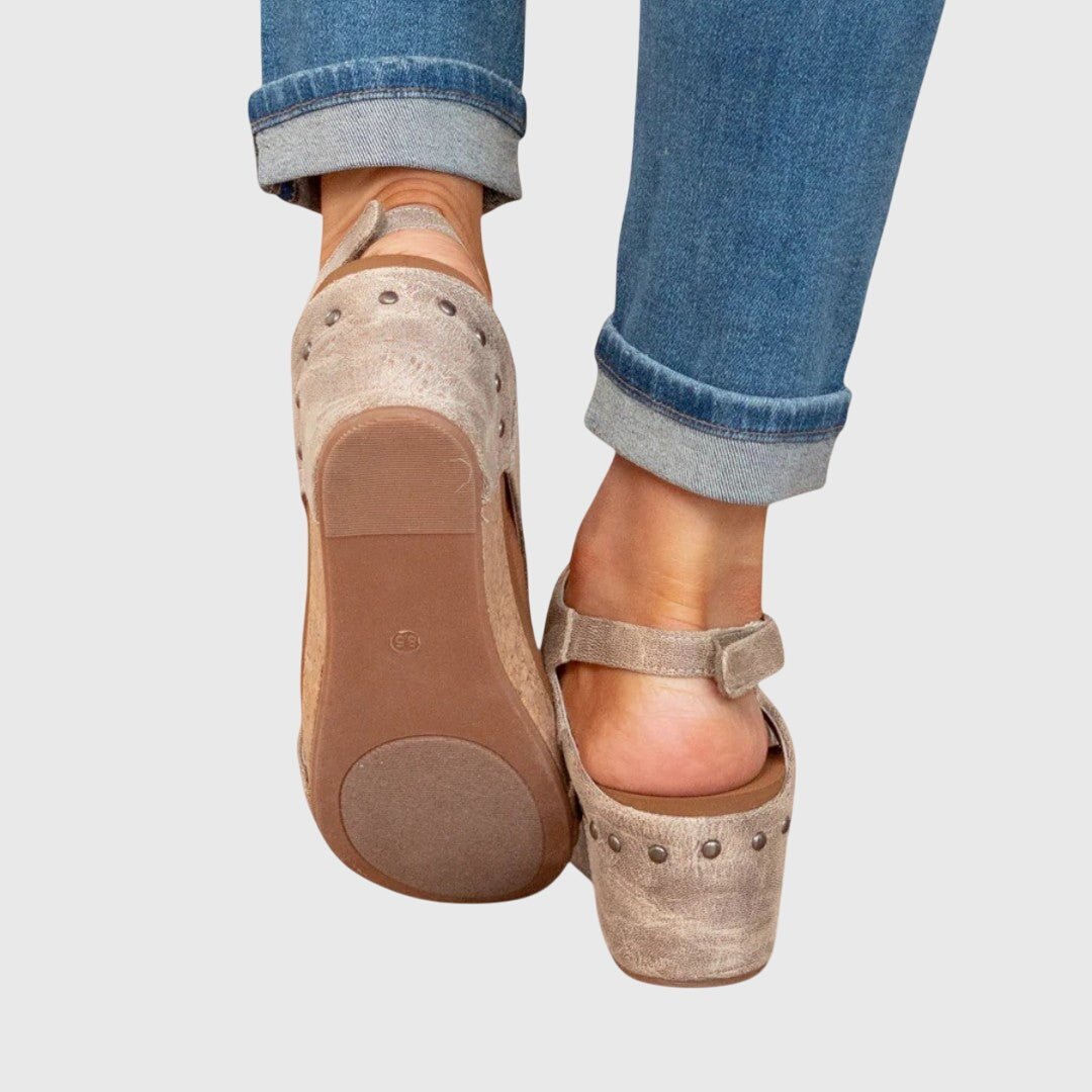 Nadia - Women's Open Toe Orthopedic Sandals - Sandals - Beige - Parker&Brooks