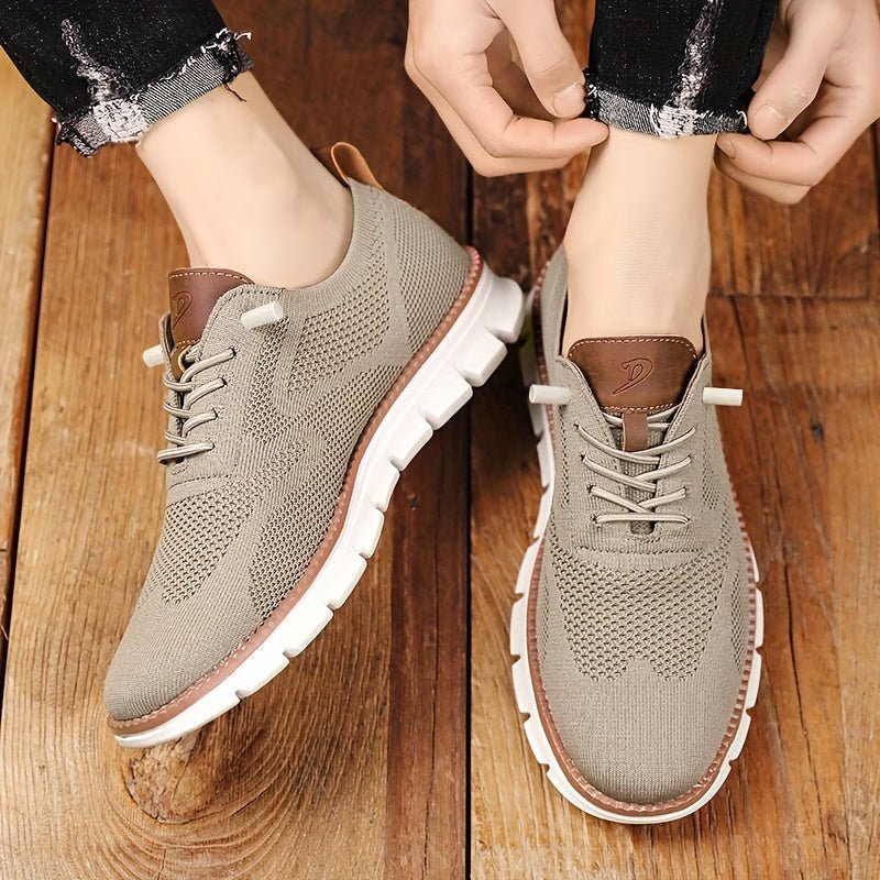 Nathan - Men's Lightweight Low - Top Sneakers - Trainers - Khaki - Parker&Brooks