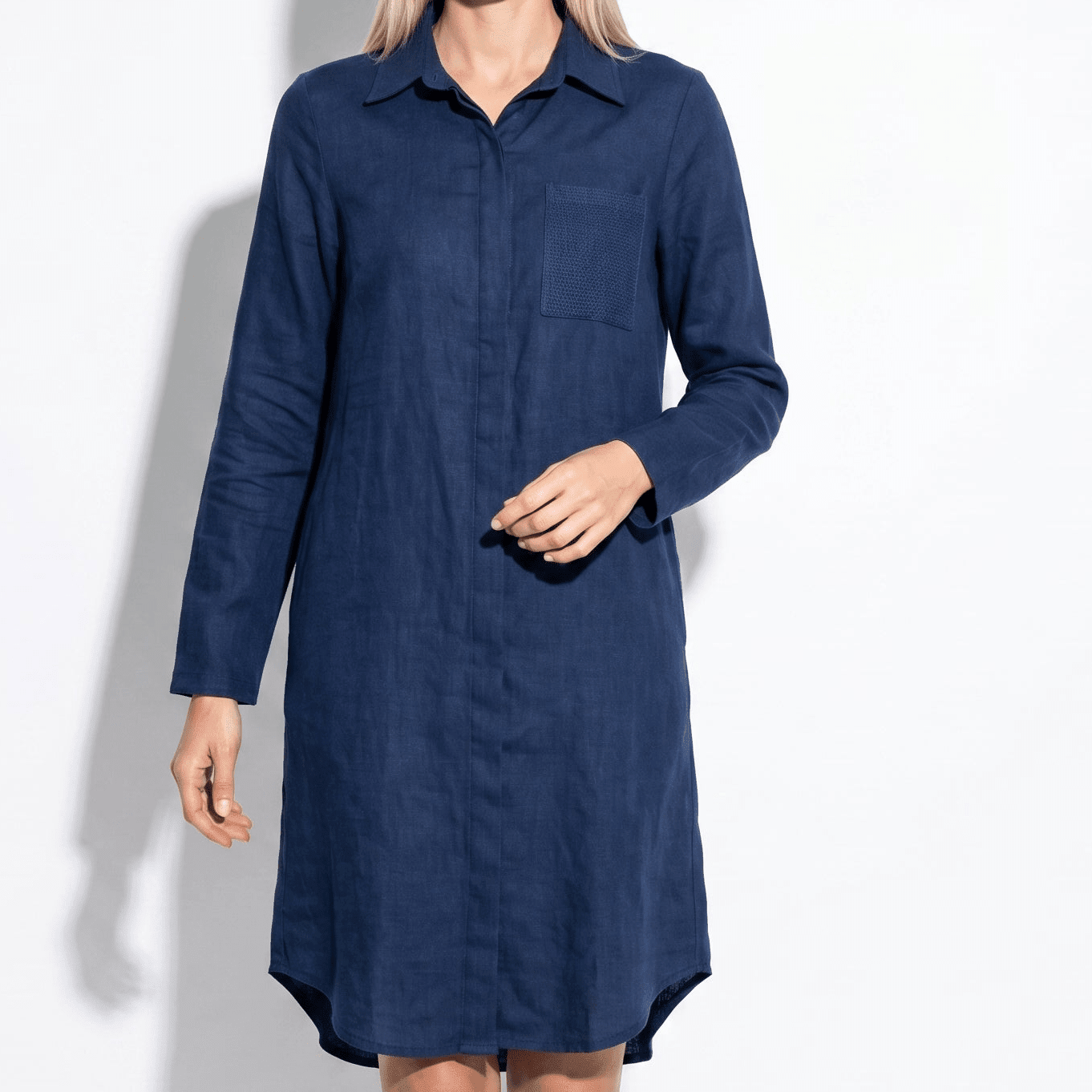 Nicole - Women's Summer Formal Midi Dress - Midi Dress - Navy Blue - Parker&Brooks