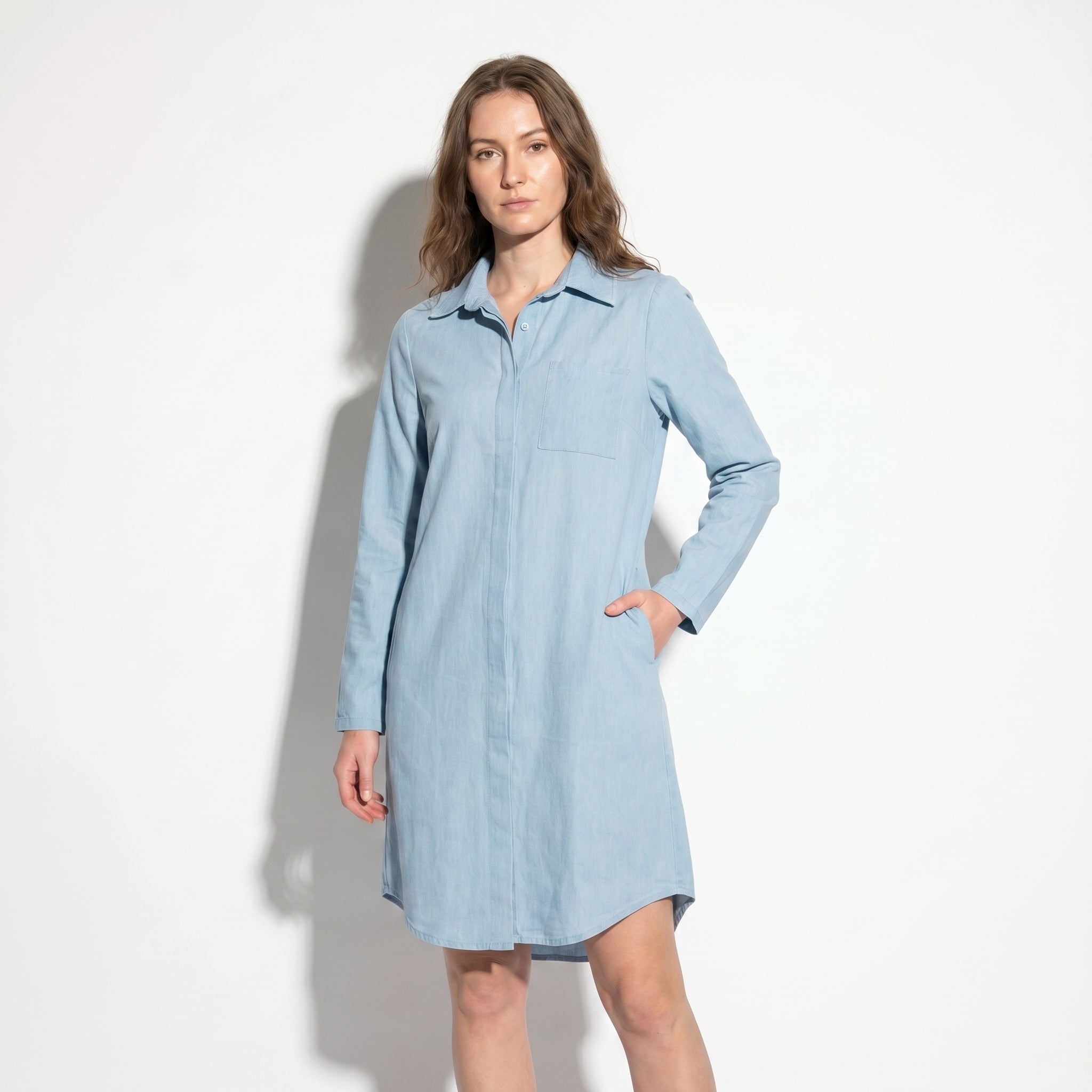 Nicole - Women's Summer Formal Midi Dress - Midi Dress - Blue - Parker&Brooks