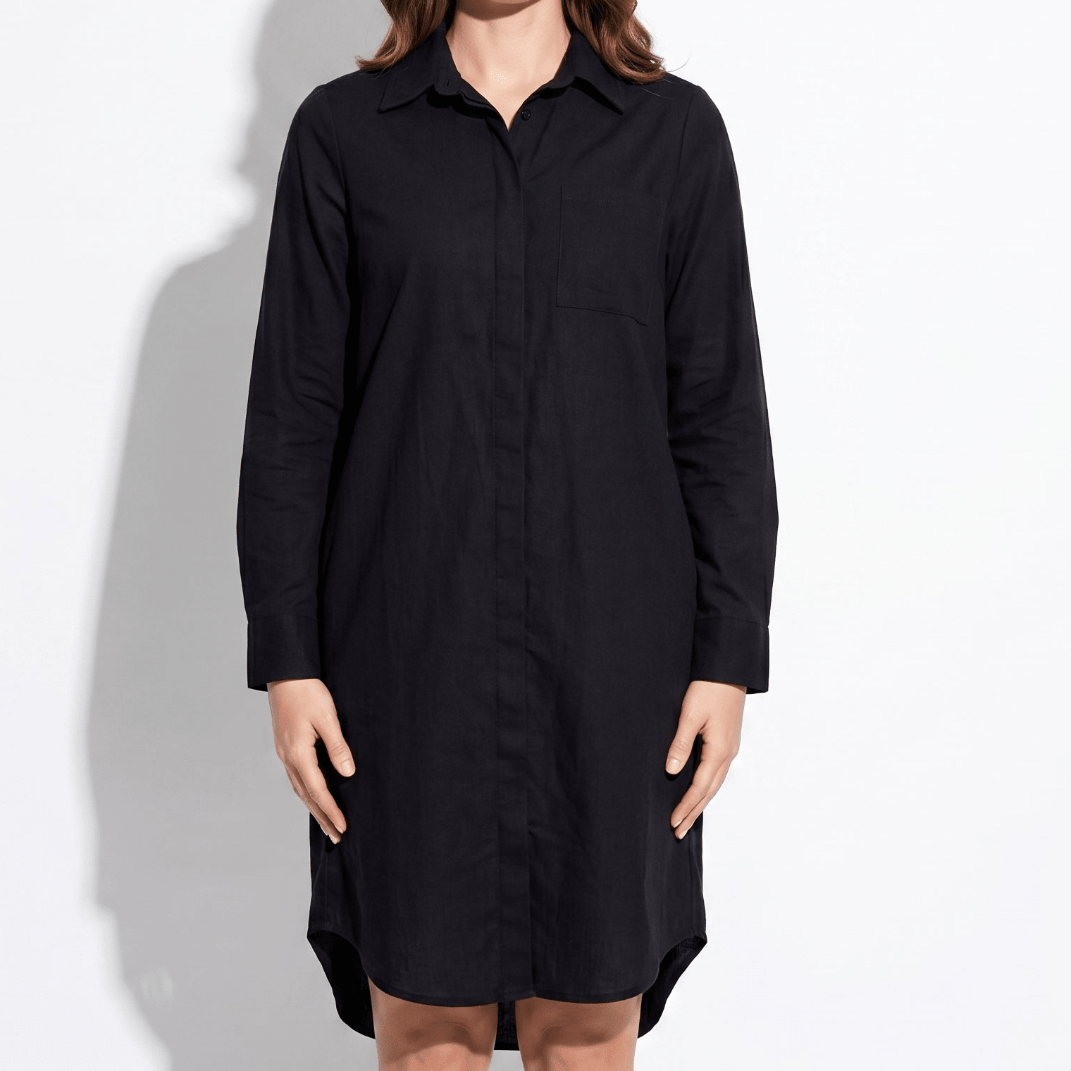 Nicole - Women's Summer Formal Midi Dress - Midi Dress - Black - Parker&Brooks