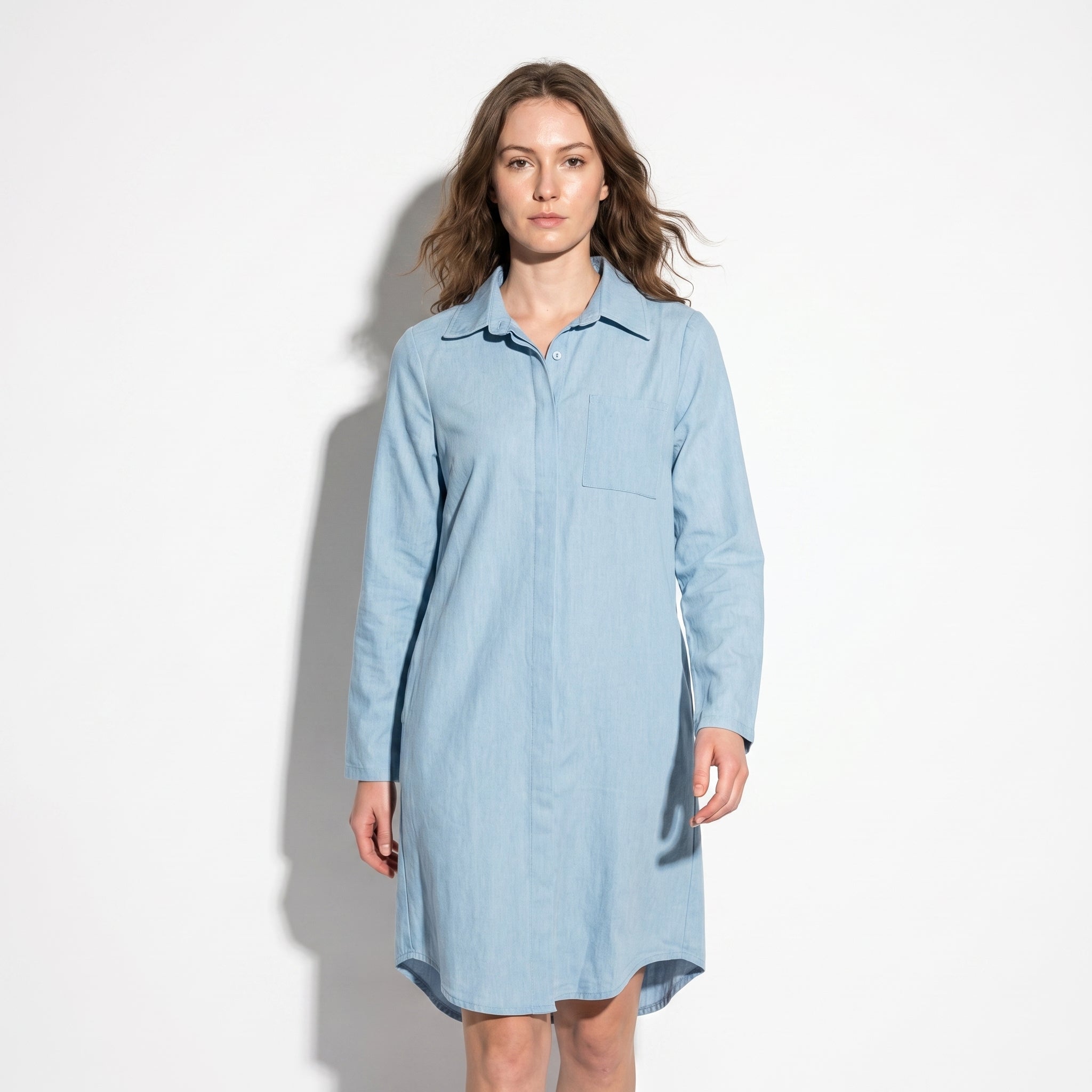 Nicole - Women's Summer Formal Midi Dress - Midi Dress - Blue - Parker&Brooks