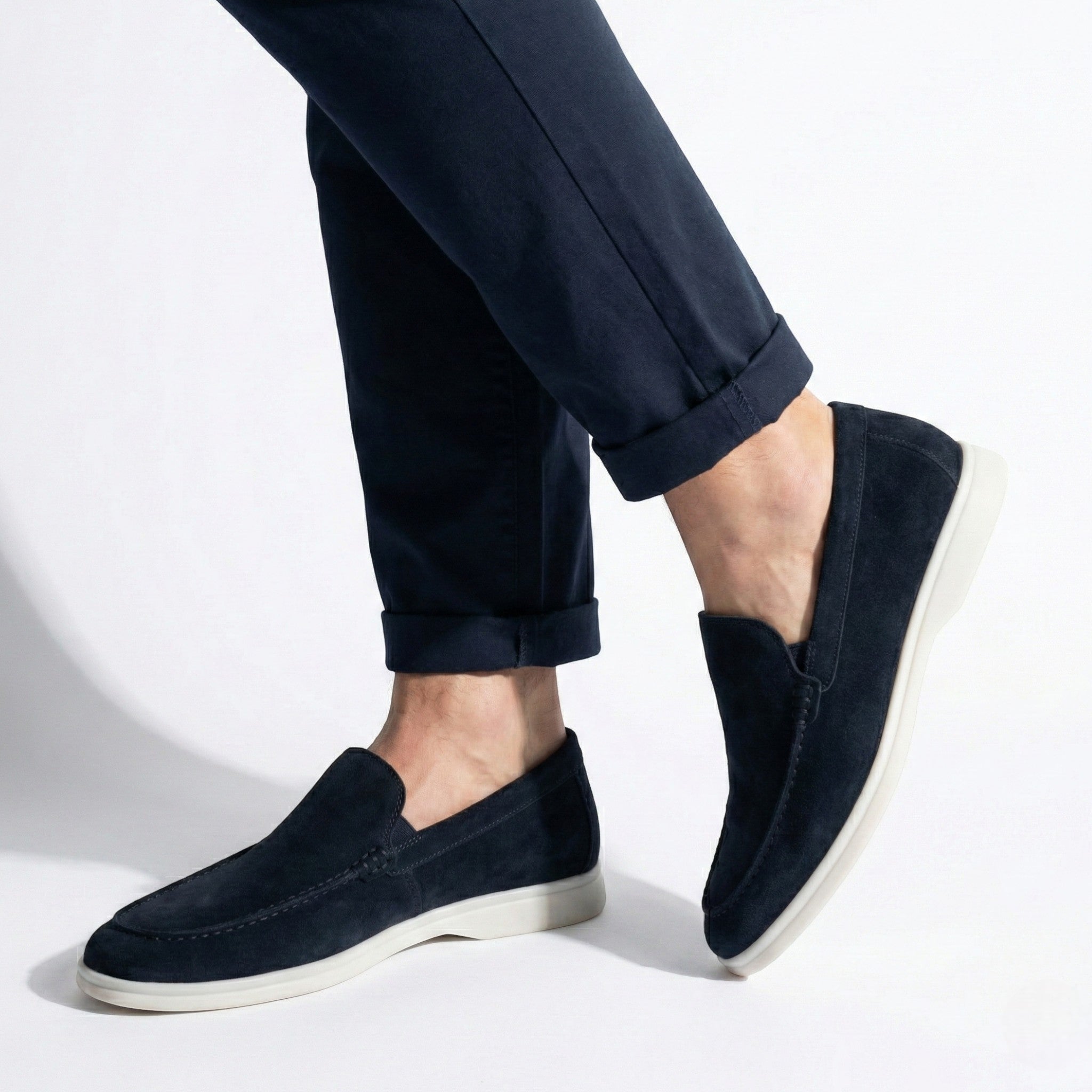 Noah - Men's Comfortable Slip - On Loafers - Loafers - Black - Parker&Brooks