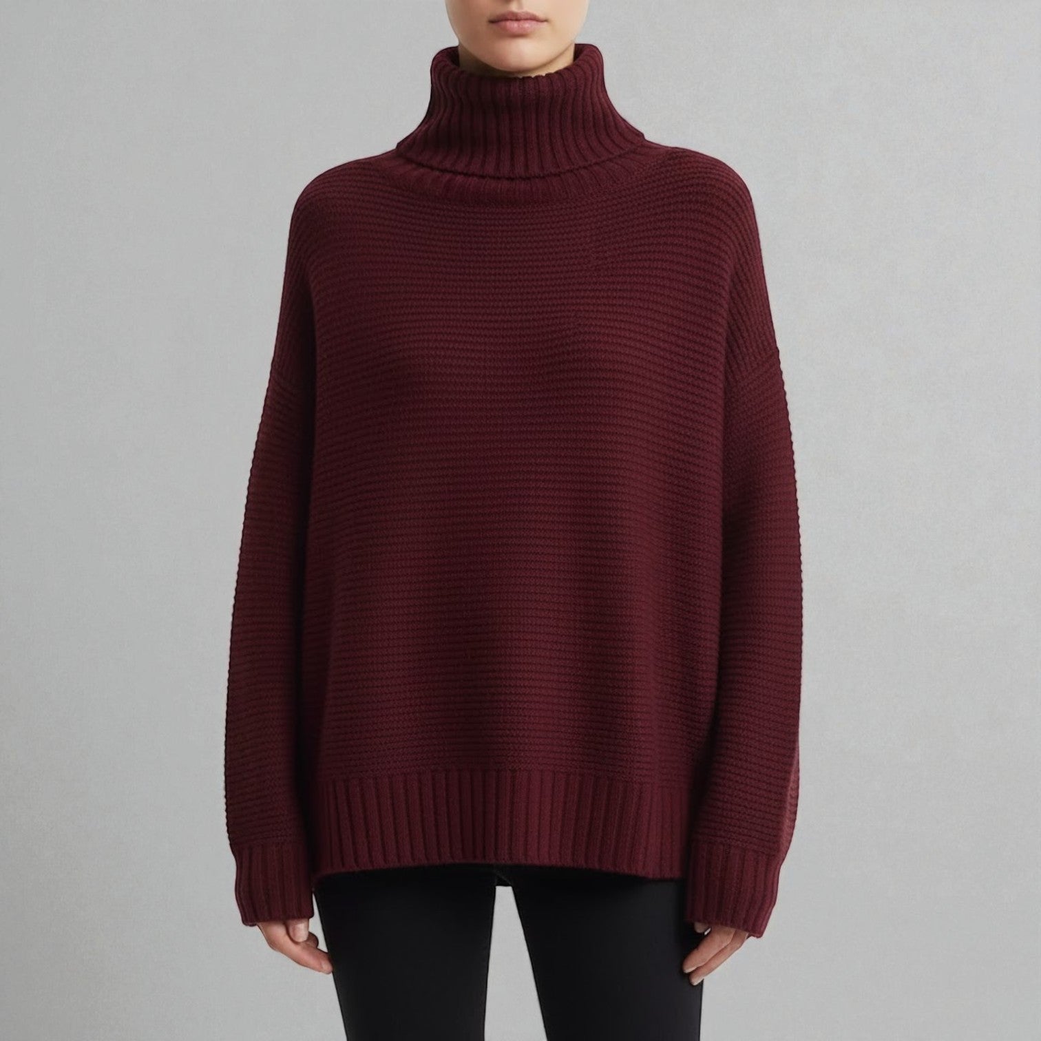 Noelle – Women's Wool Turtleneck Knit Sweater