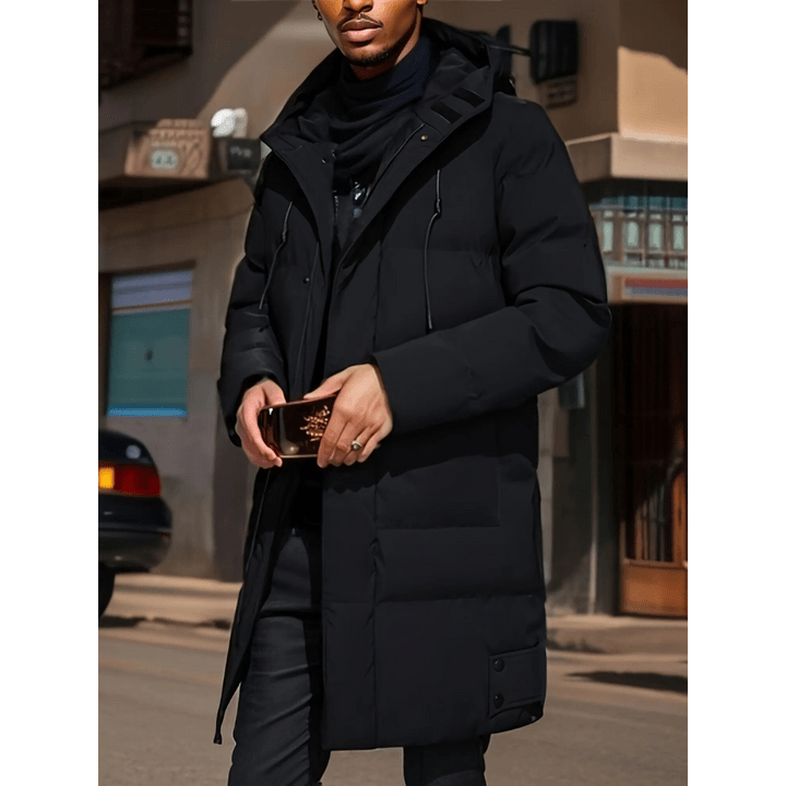 Norbert - Warmer Winter Jacket with Hood and Long Cut