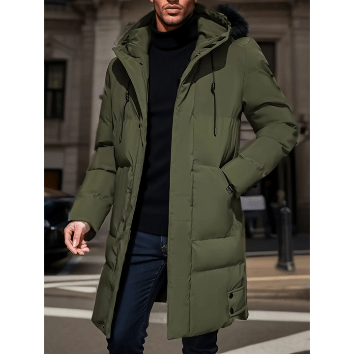 Norbert - Warmer Winter Jacket with Hood and Long Cut