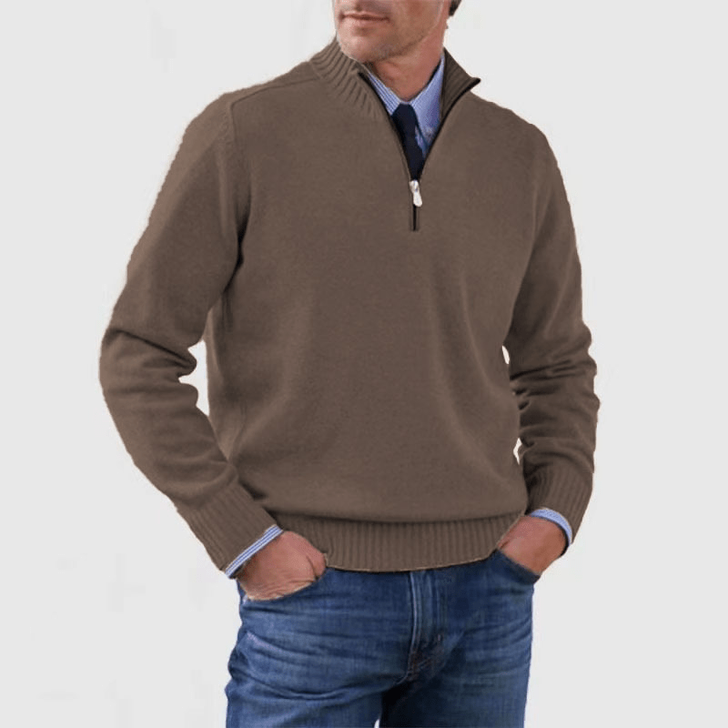 Norwin - Classic Sweater with Half Zipper