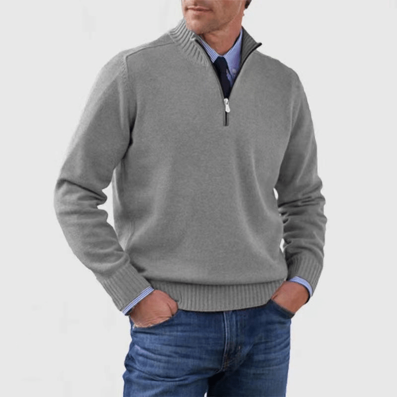 Norwin - Classic Sweater with Half Zipper