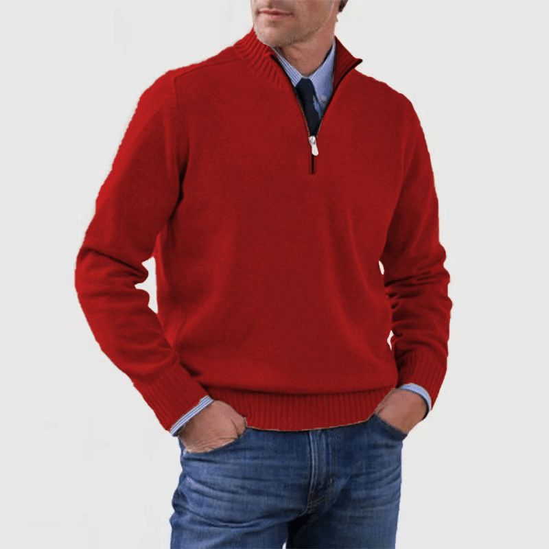 Norwin - Classic Sweater with Half Zipper