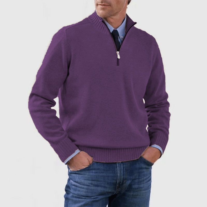 Norwin - Classic Sweater with Half Zipper