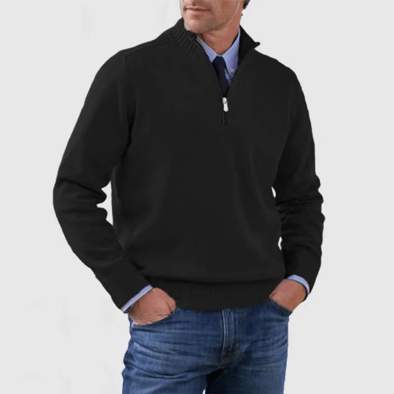 Norwin - Classic Sweater with Half Zipper