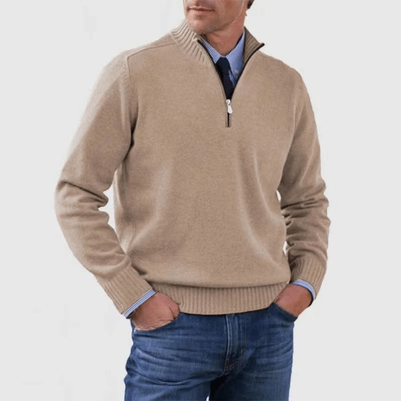 Norwin - Classic Sweater with Half Zipper