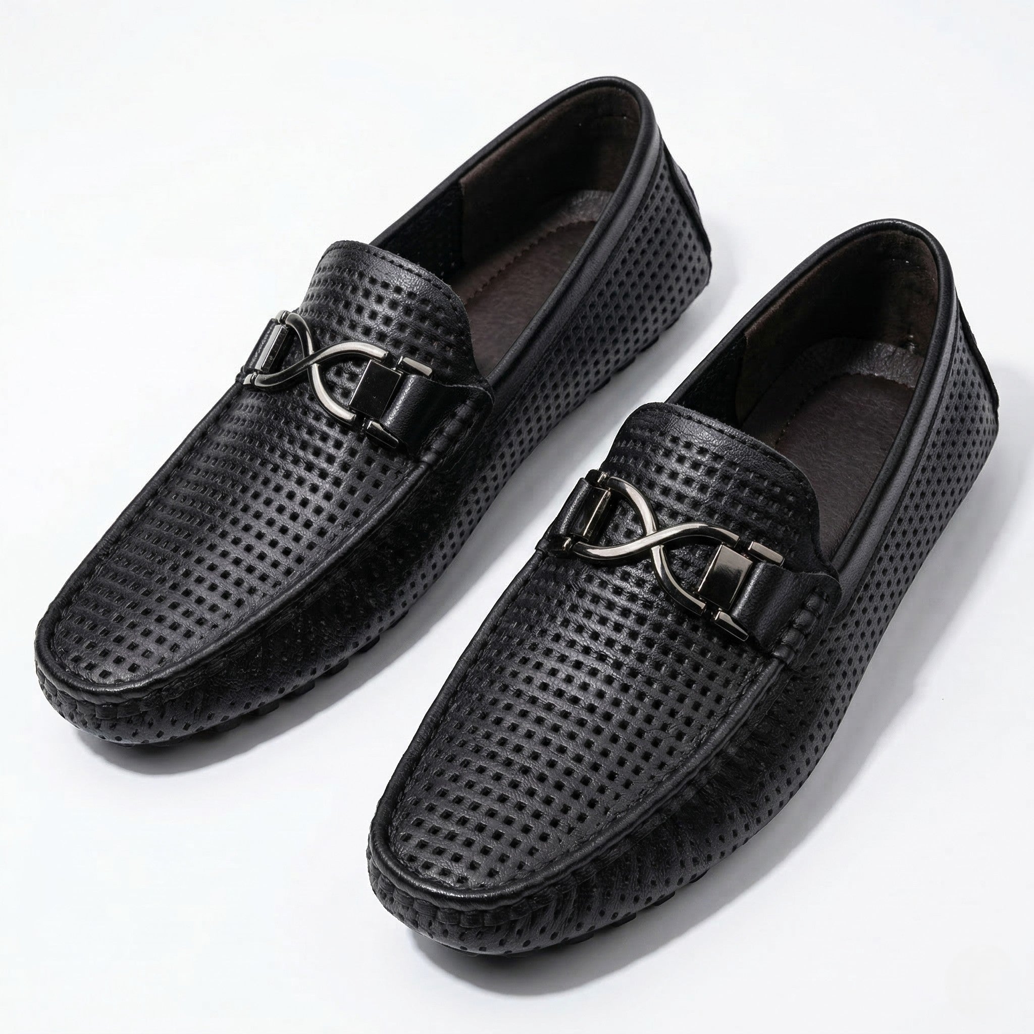 Oliver - Men's Breathable Buckle Loafer - Shoes - Black - Parker&Brooks