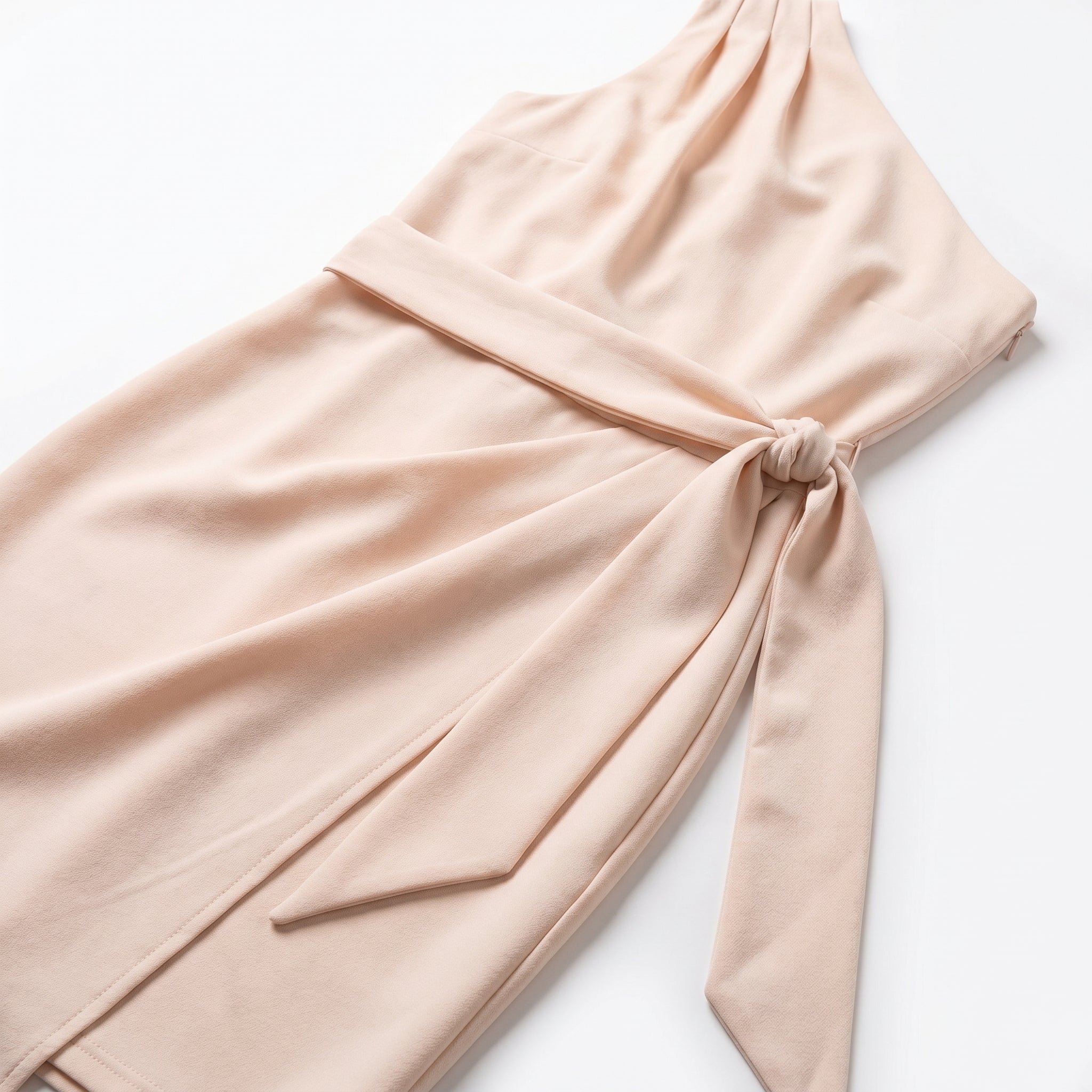 Olivia - Women's One Shoulder Party Mini Dress - Dress - Beige - Parker&Brooks
