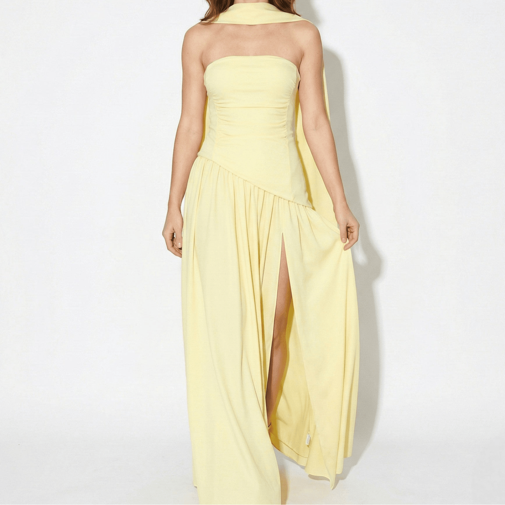 Olivia - Women's Wedding Guest Maxi Dress - Maxi Dress - Yellow - Parker&Brooks