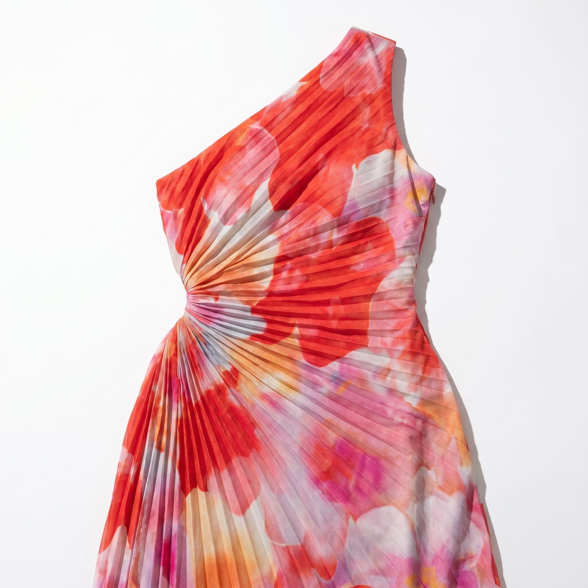 Olivia - Women's Summer Floral Pleated Maxi Dress - Dresses - Red - Parker&Brooks