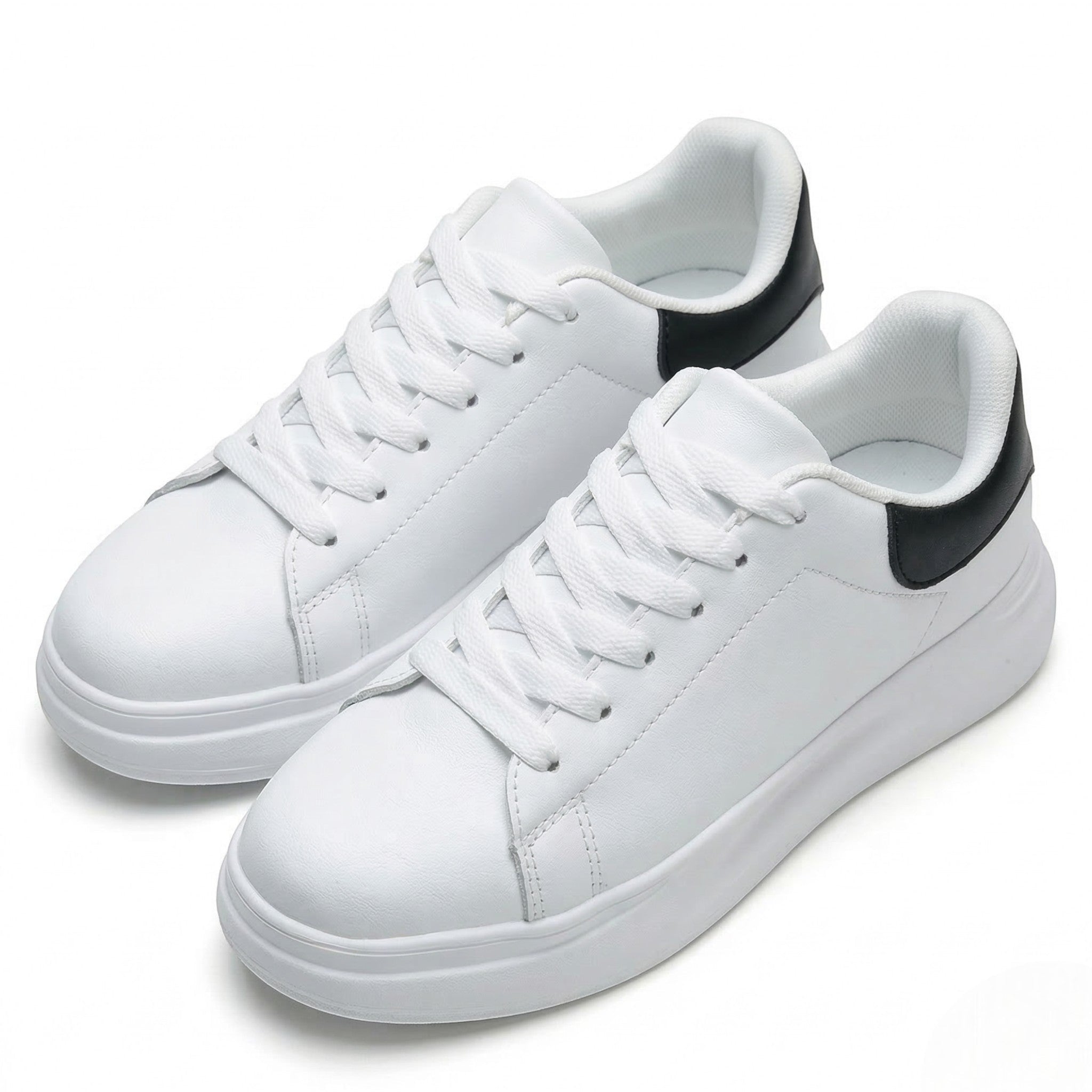 Olivia - Women's Low Top Casual Sneaker - Sneakers - White and Black - Parker&Brooks